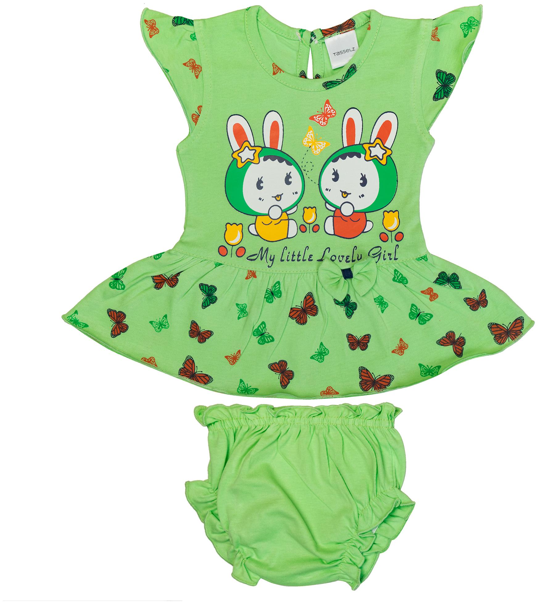 

Tasselz Baby girl Top bottom set - Green
