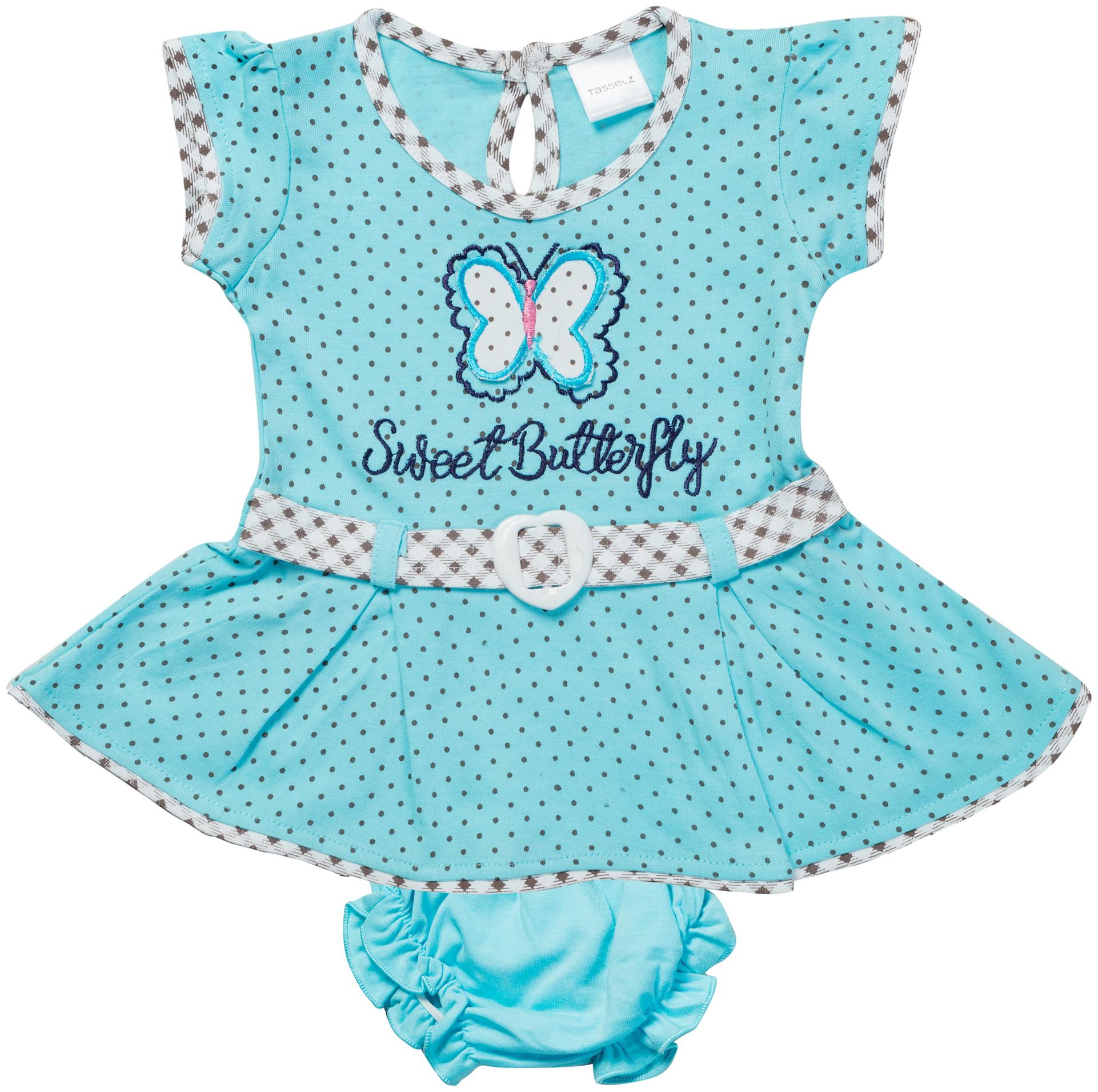 

Tasselz Baby girl Top bottom set - Blue