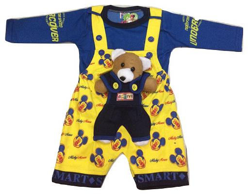 

Pratishtha Creations Baby boy Cotton blend Solid Jumpsuit - Blue
