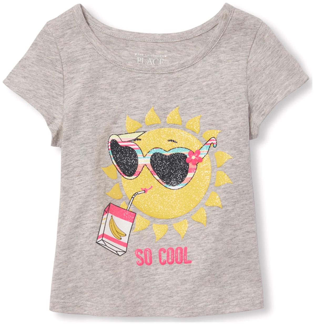 

THE CHILDREN S PLACE Girl Cotton Printed Top - Grey