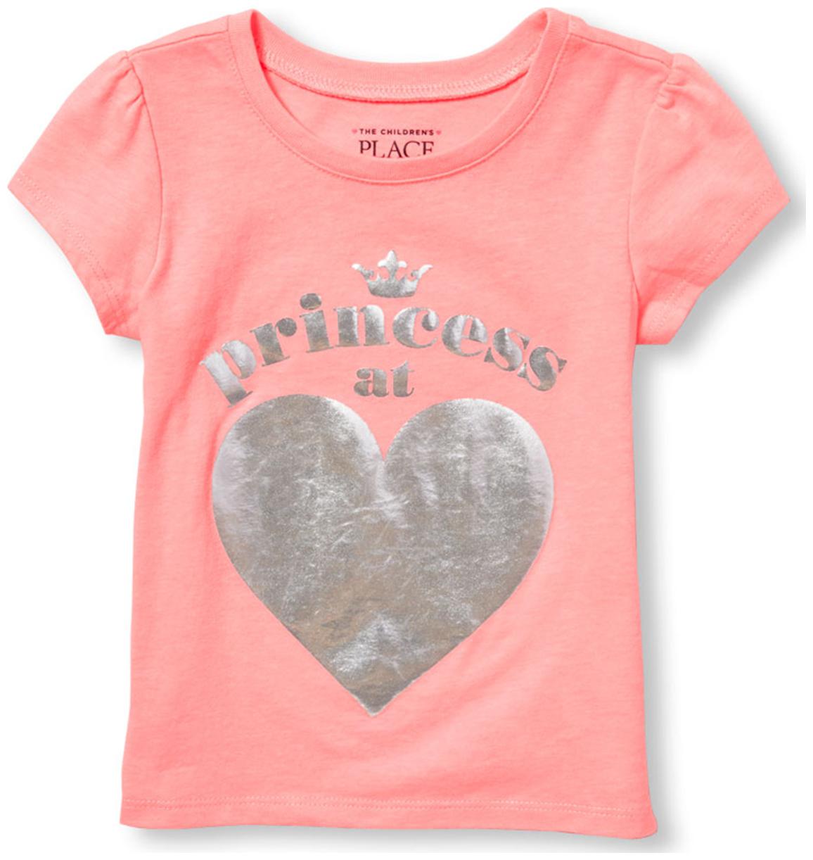 

THE CHILDREN S PLACE Cotton Printed T shirt for Baby Girl - Pink