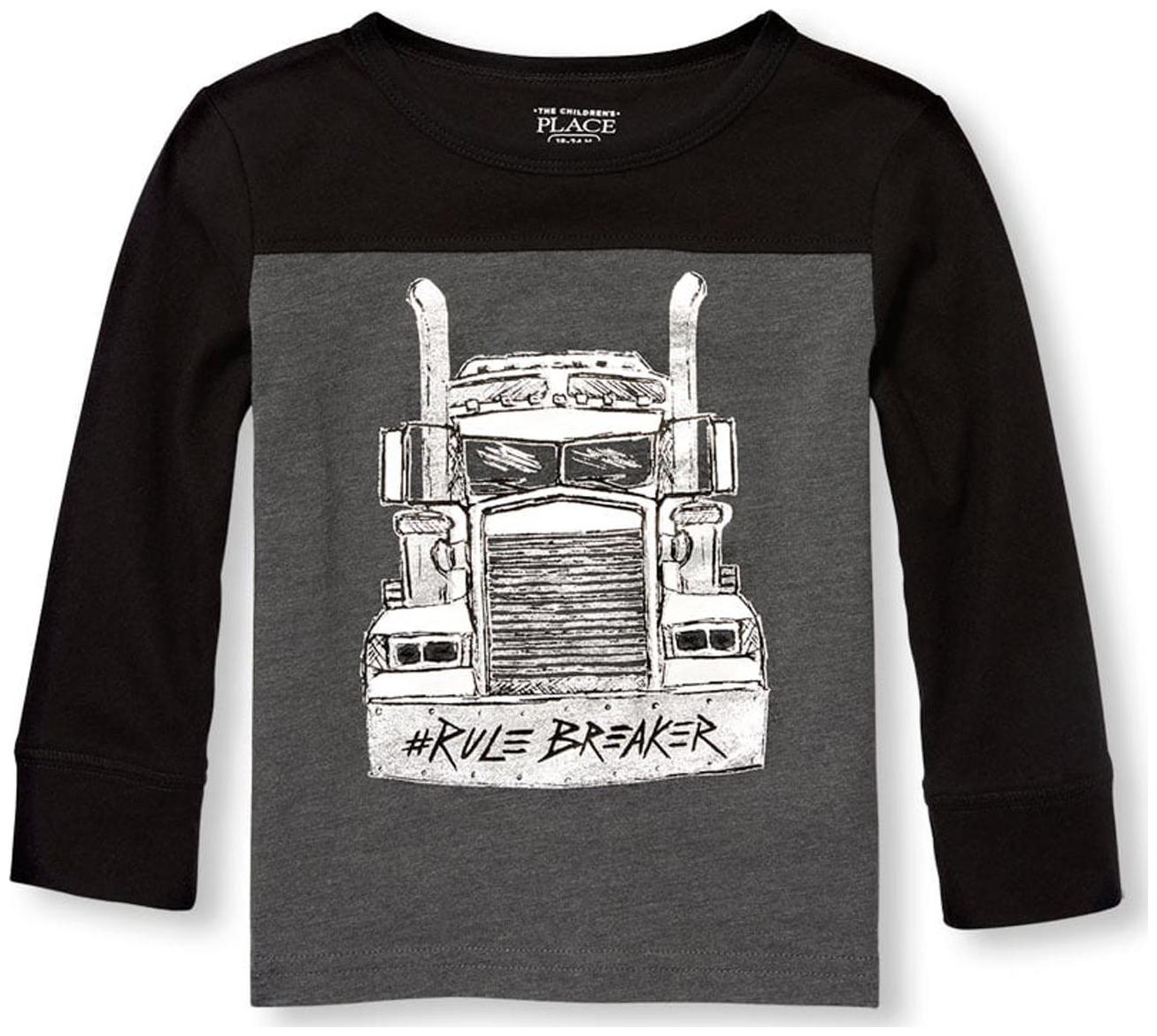 

THE CHILDREN S PLACE Boy Cotton blend Printed T-shirt - Grey