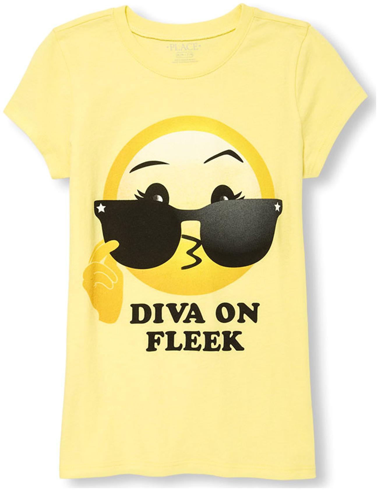 

THE CHILDREN S PLACE Girl Cotton Printed T shirt - Yellow