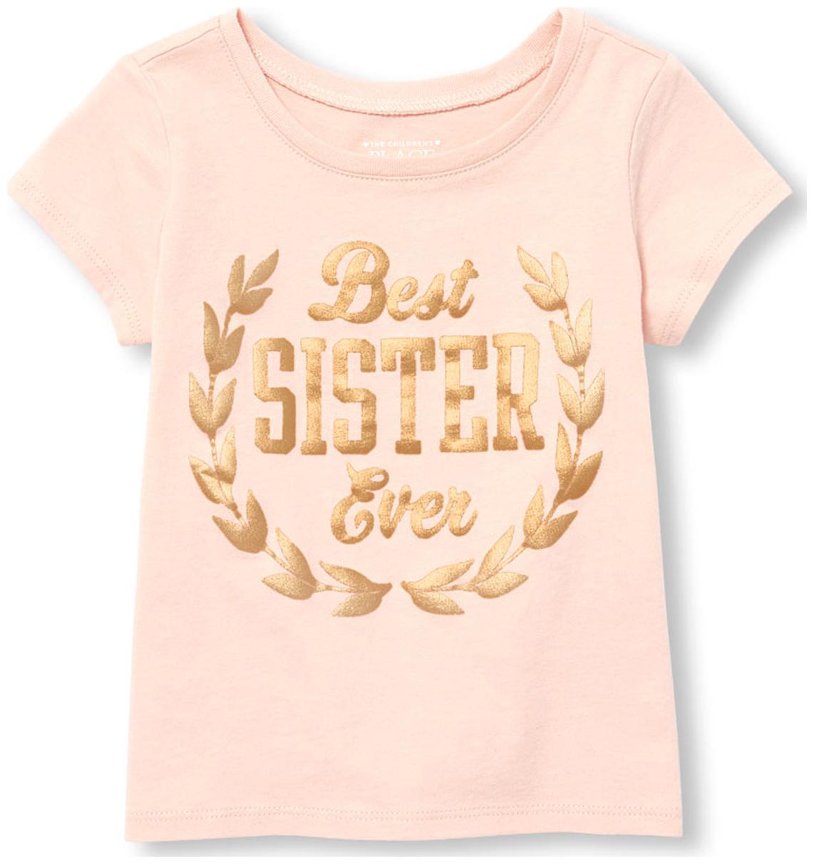 

THE CHILDREN S PLACE Cotton Printed T shirt for Baby Girl - Pink