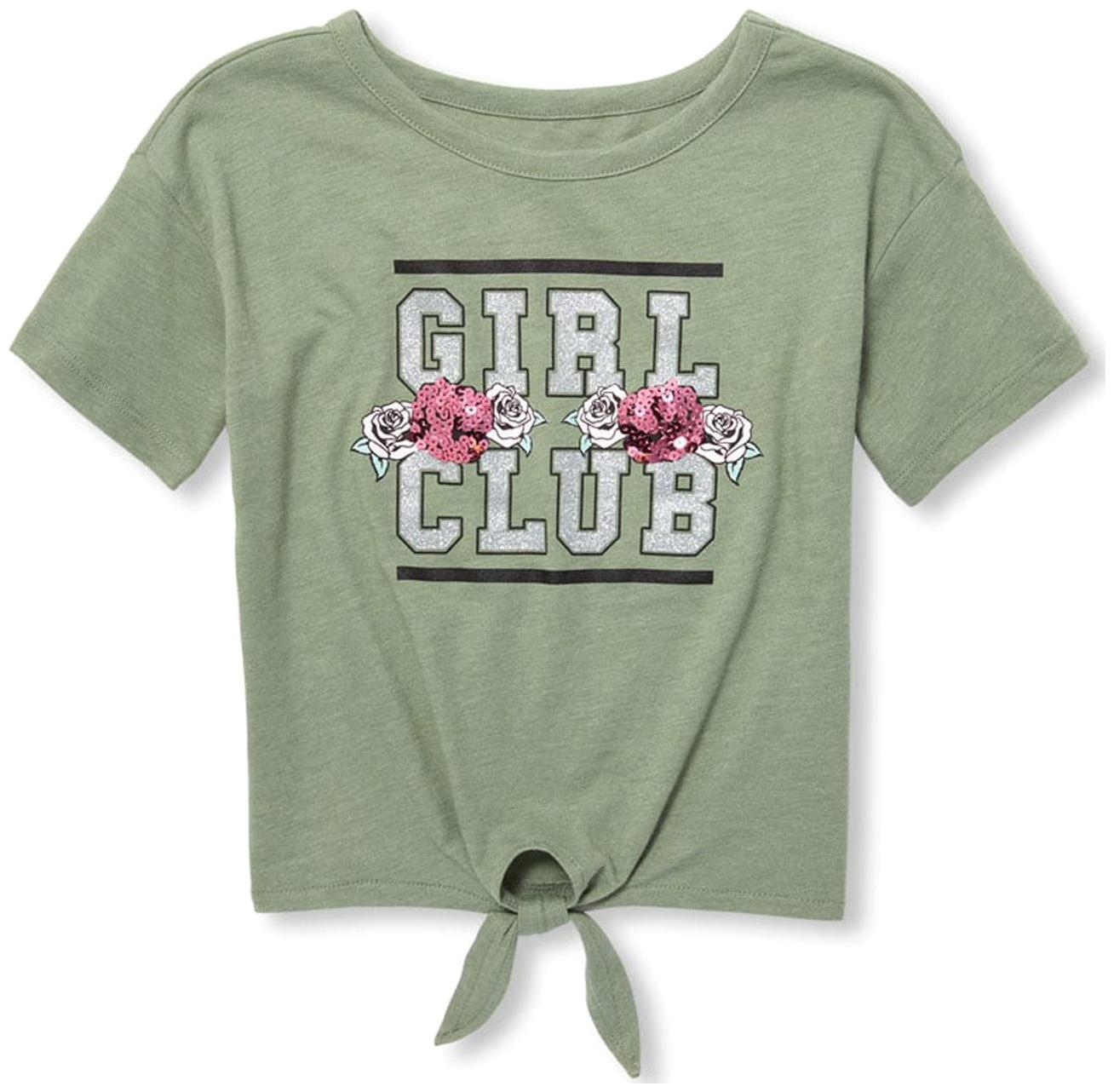 

THE CHILDREN S PLACE Girl Cotton Printed Top - Grey