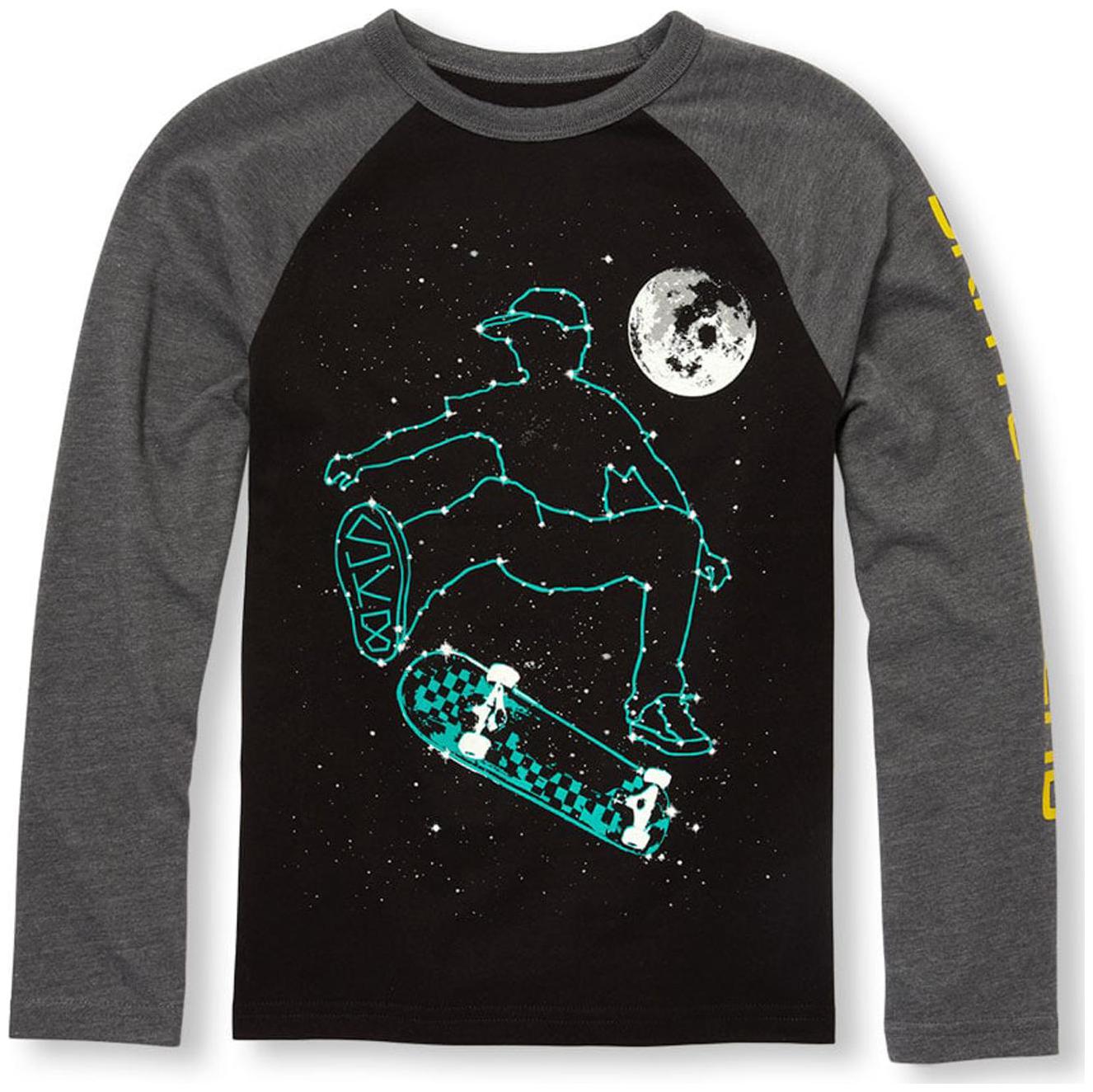 

THE CHILDREN S PLACE Boy Cotton Colorblocked T-shirt - Black