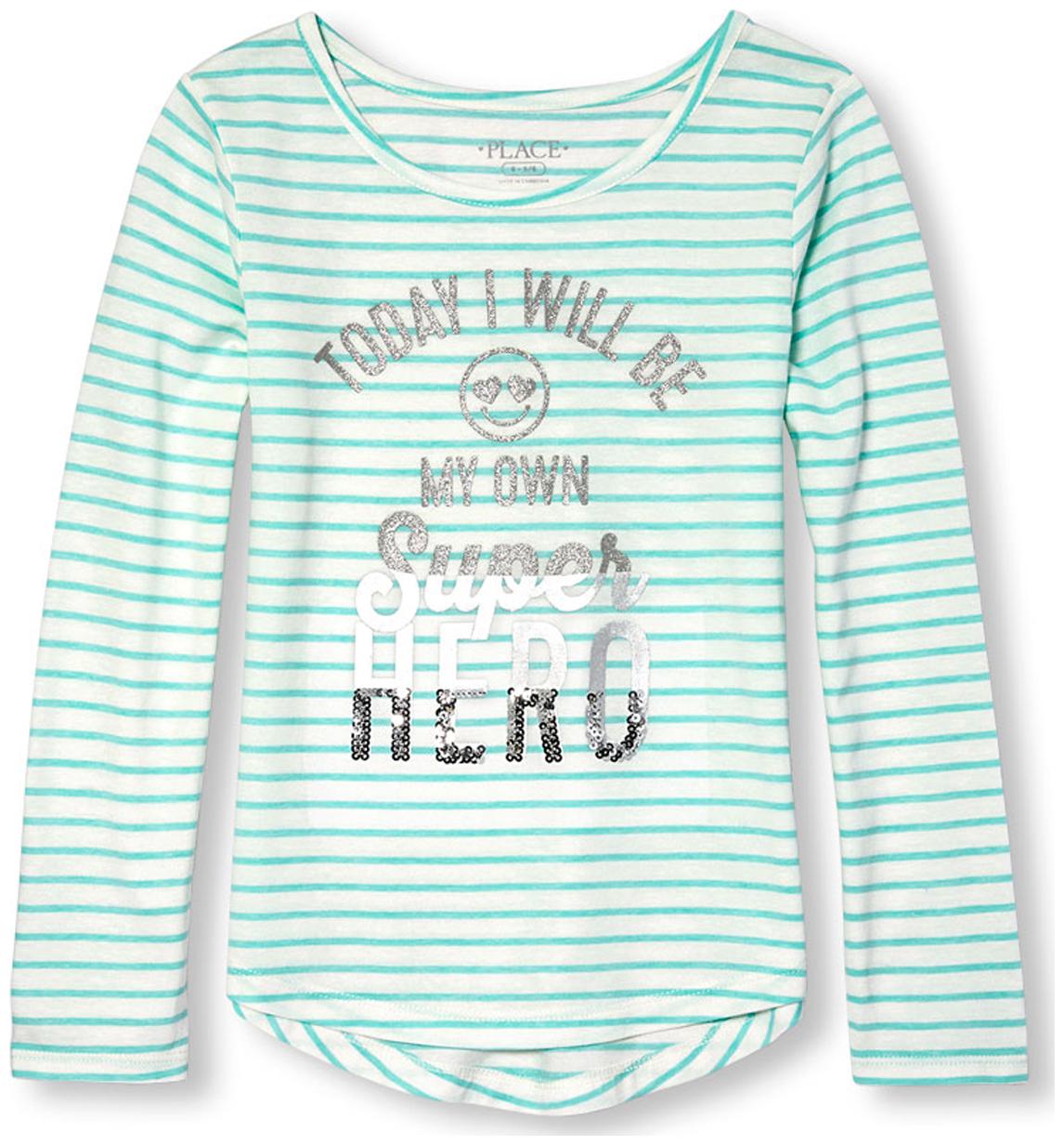 

THE CHILDREN S PLACE Girl Cotton Striped Top - Blue