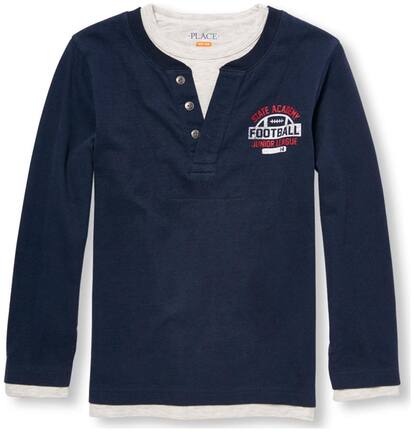 THE CHILDREN'S PLACE Boy Cotton Solid T-shirt - Blue