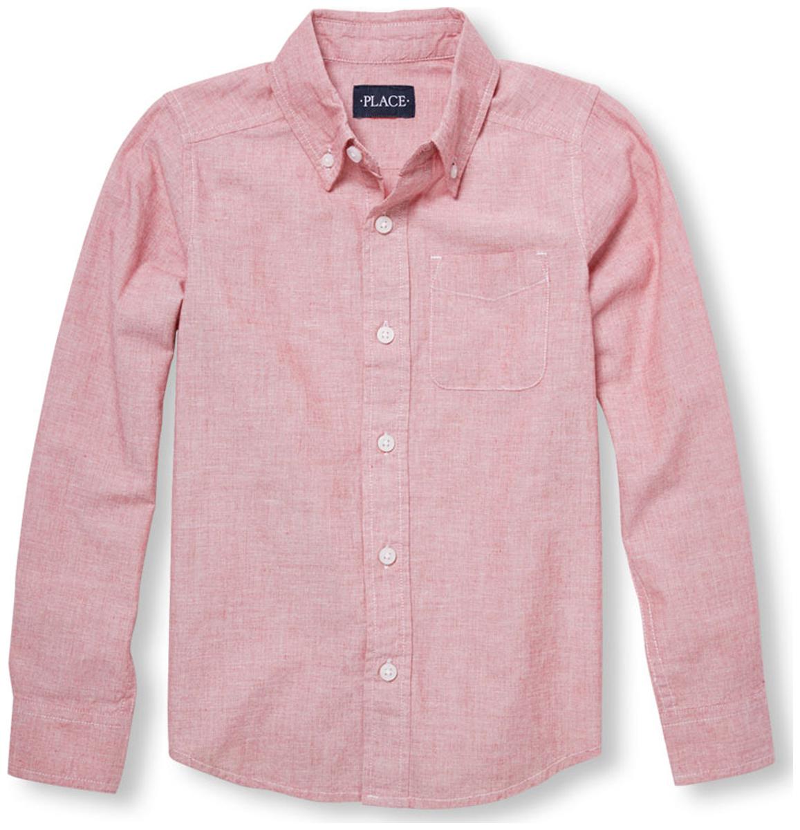 

THE CHILDREN S PLACE Boy Cotton Solid Shirt Pink