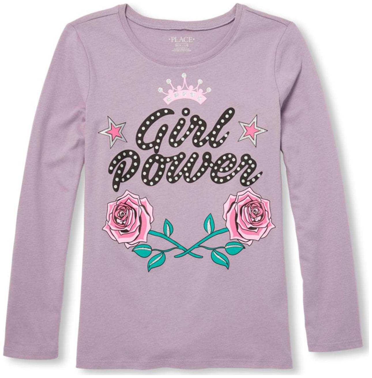 

THE CHILDREN S PLACE Girl Cotton Printed T shirt - Purple
