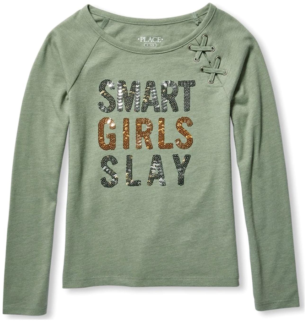 

THE CHILDREN S PLACE Girl Cotton Embellished Top - Green
