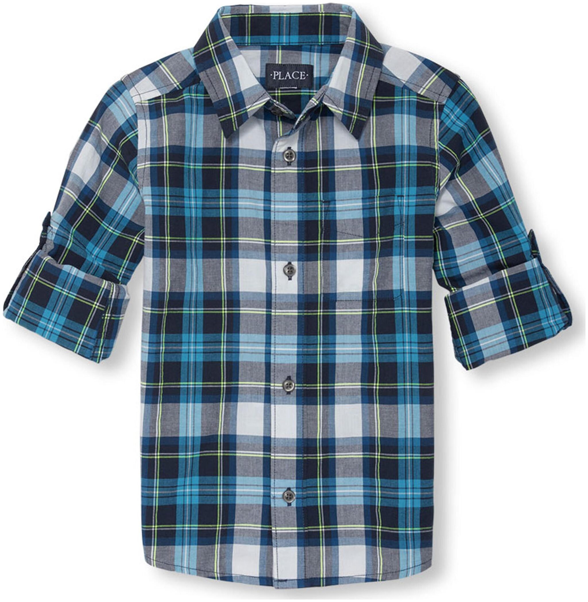 

THE CHILDREN S PLACE Boy Cotton Checked Shirt Blue
