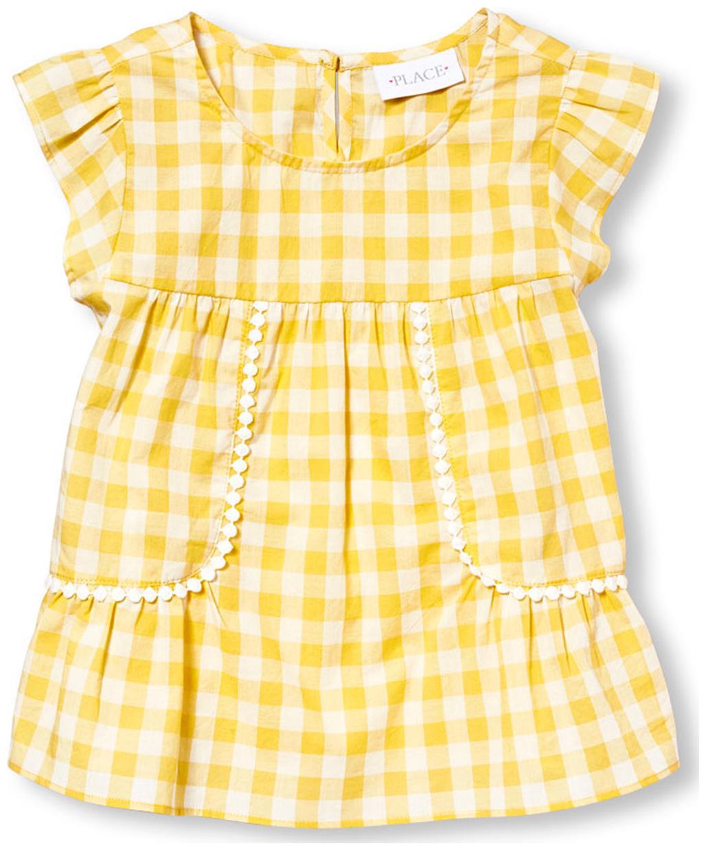 

THE CHILDREN S PLACE Girl Cotton Checked Top - Yellow