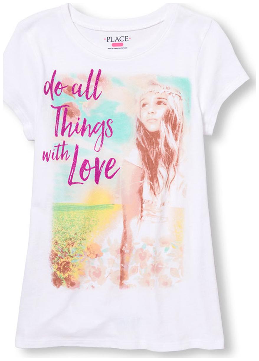 

THE CHILDREN S PLACE Girl Cotton Printed T shirt - White