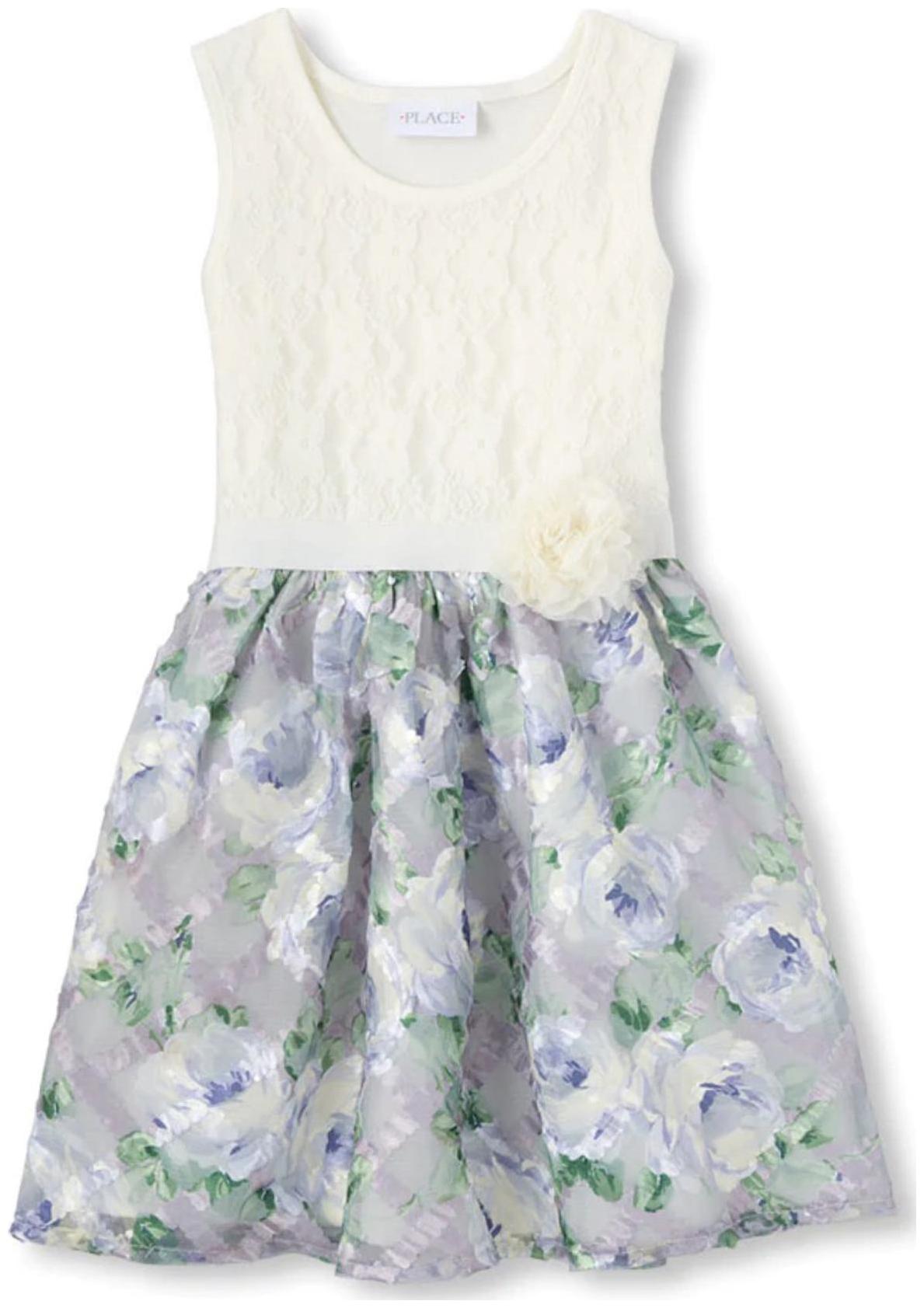 

THE CHILDREN S PLACE Purple Polyester Sleeveless Knee Length Princess Frock ( Pack of 1 )