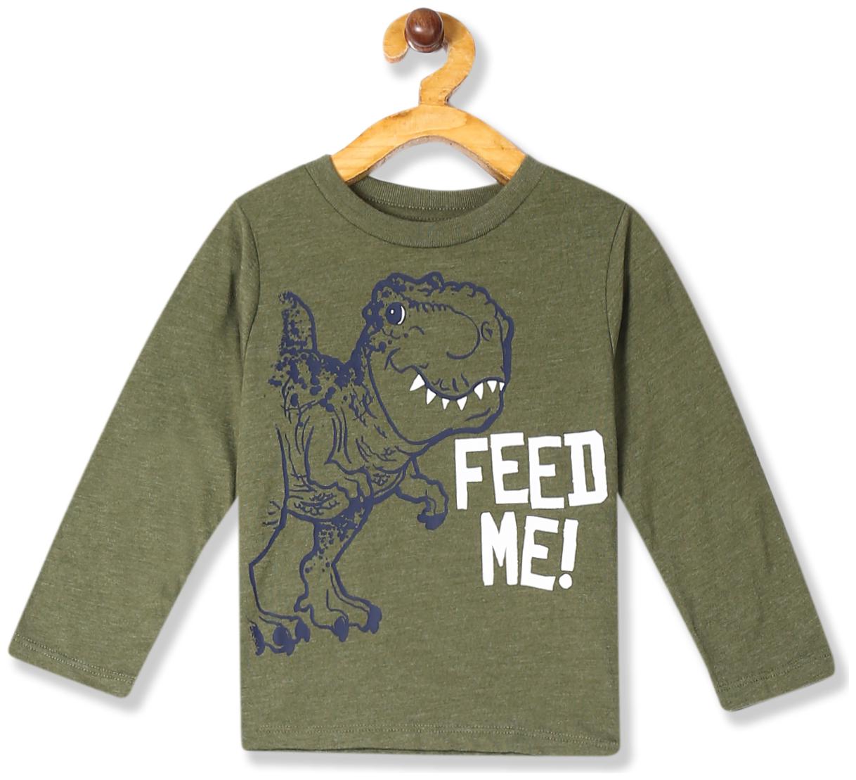 

THE CHILDREN S PLACE Cotton Printed T shirt for Baby Boy - Green