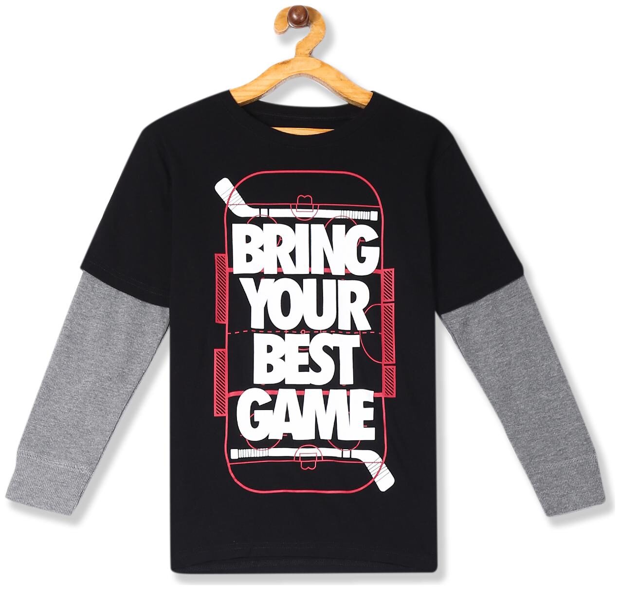 

THE CHILDREN S PLACE Boy Cotton Printed T-shirt - Black