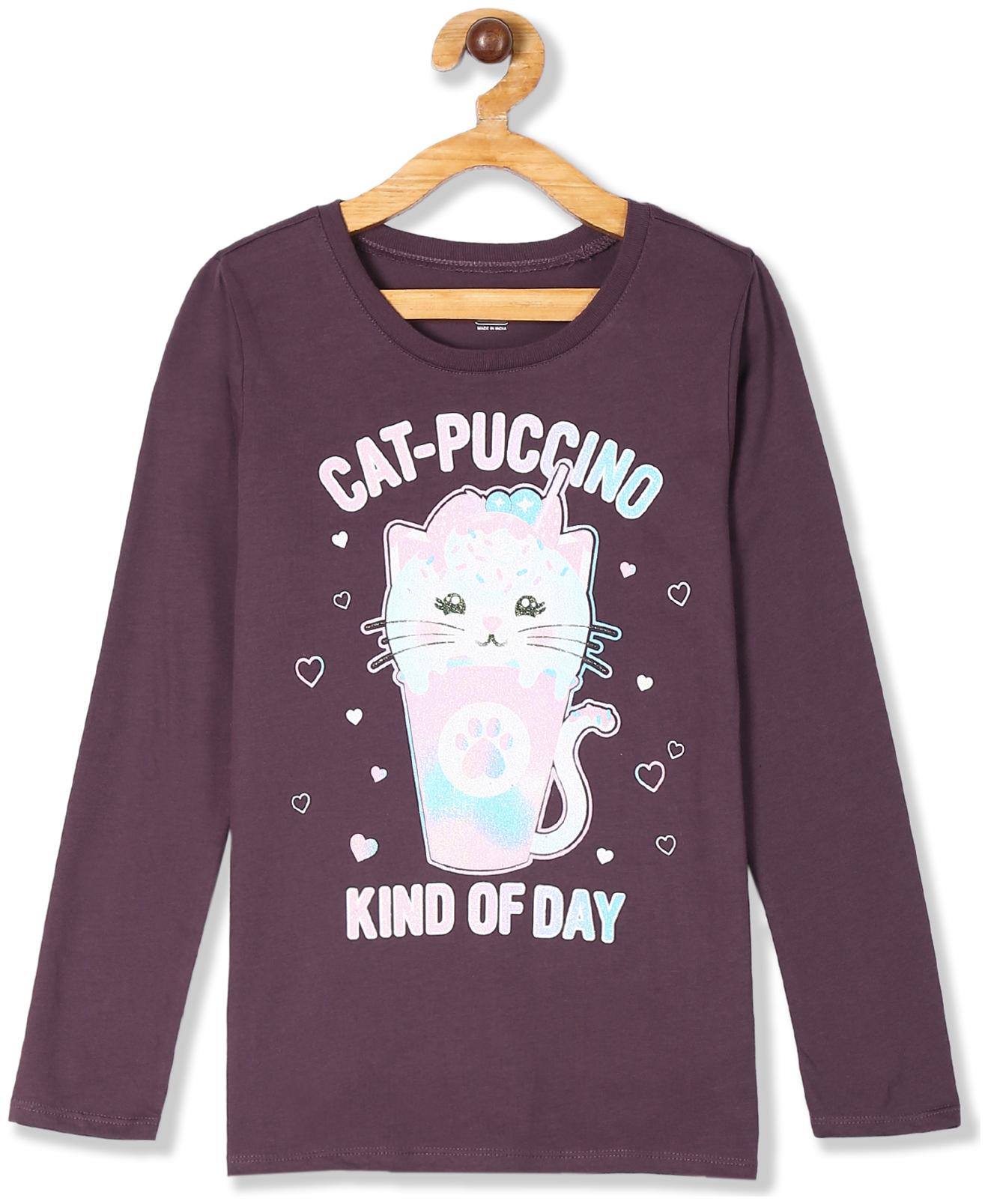 

THE CHILDREN S PLACE Girl Cotton Printed T shirt - Purple