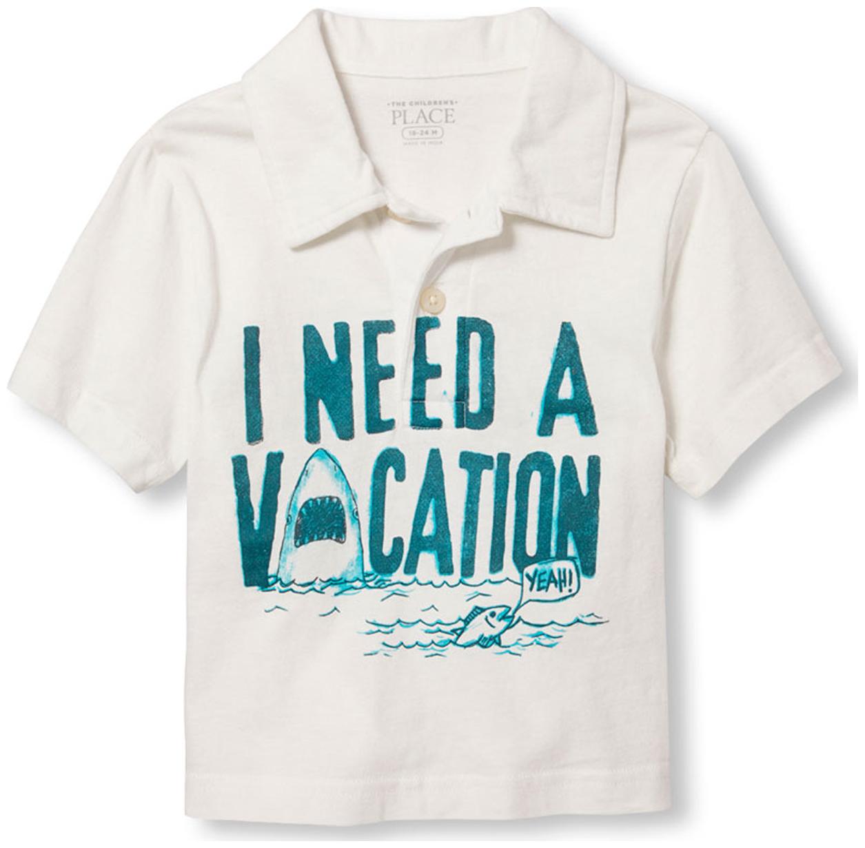 

THE CHILDREN S PLACE Cotton Printed T shirt for Baby Boy - White
