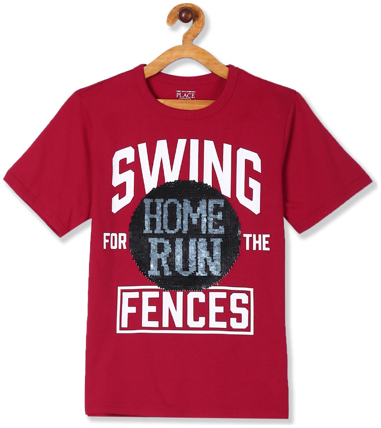 

THE CHILDREN S PLACE Boy Cotton Embellished T-shirt - Red