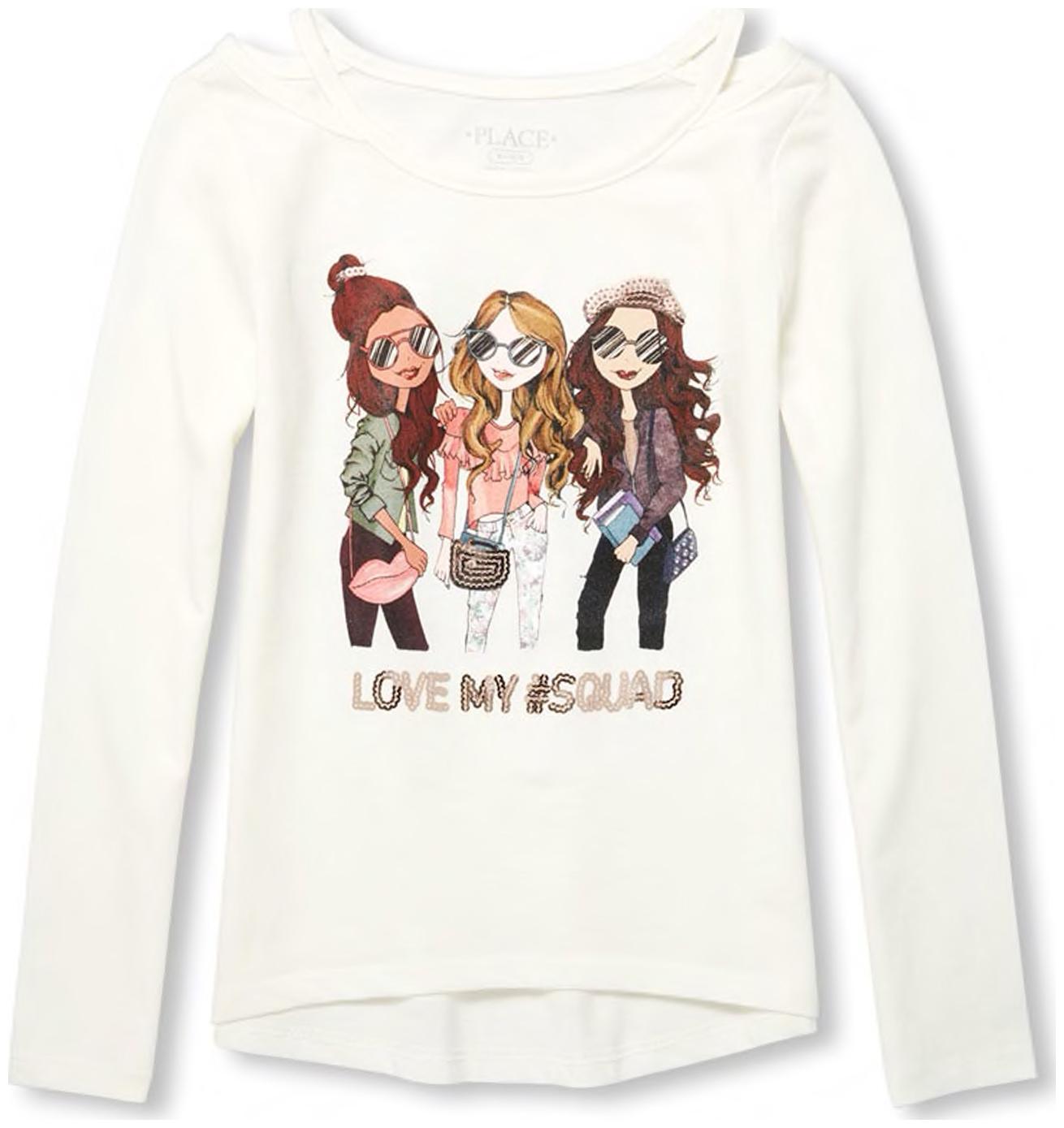 

THE CHILDREN S PLACE Girl Cotton Printed Top - White