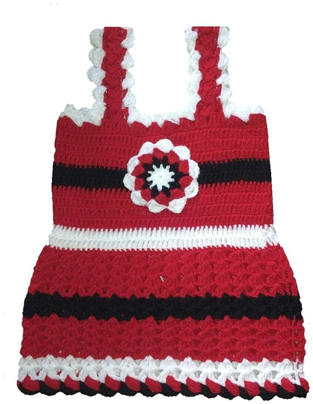 

The Creators Woolen Handmade Baby Girl Frock ( Red 09-12 Months )