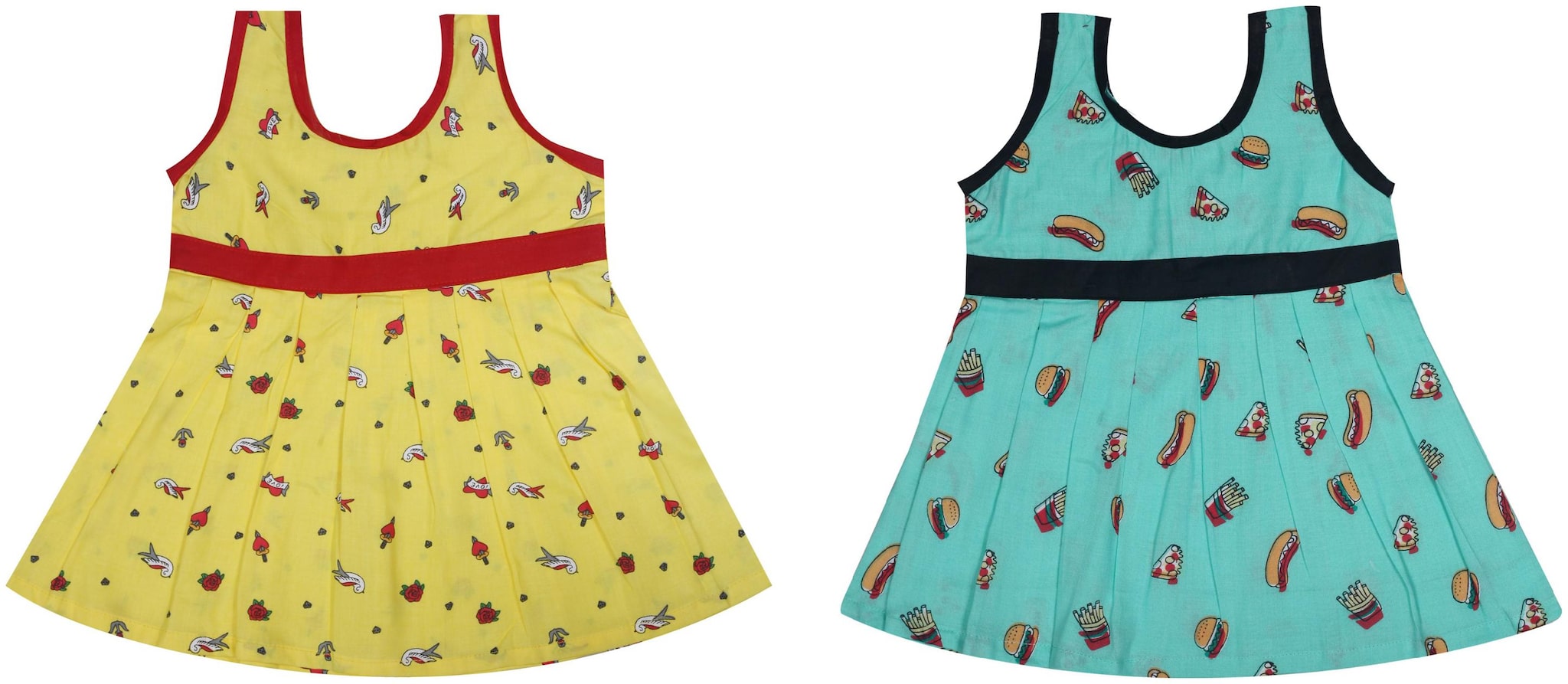 

The Creators Baby girl Rayon Printed Princess frock - Multi