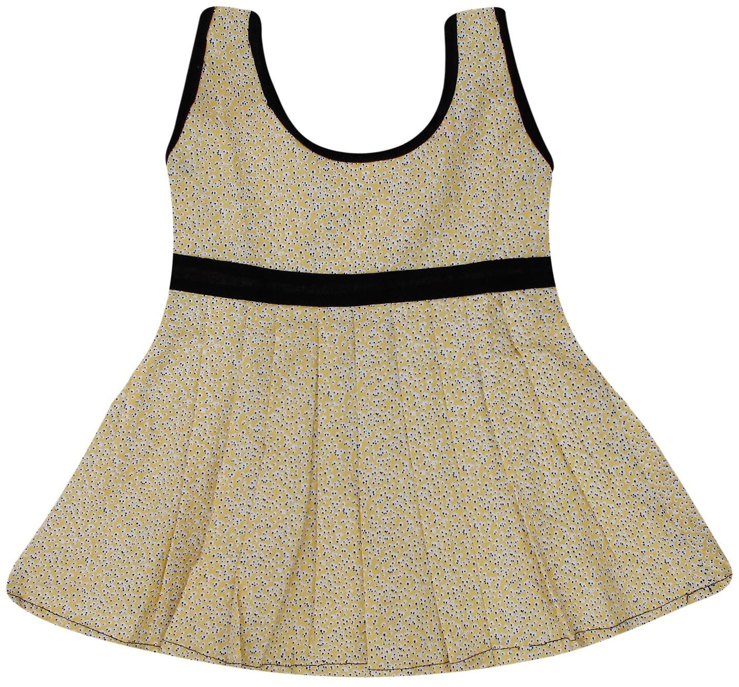 

The Creators Baby girl Cotton Printed Princess frock - Yellow