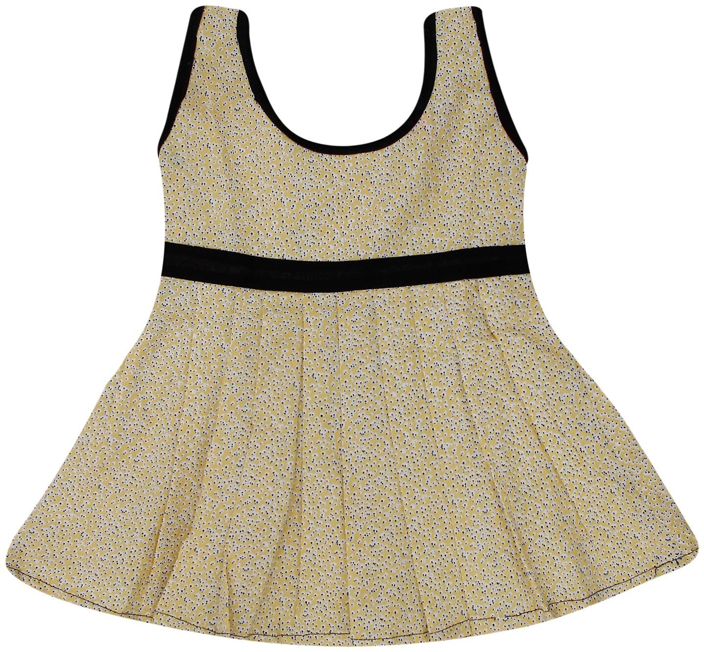 

The Creators Baby girl Cotton Printed Princess frock - Yellow