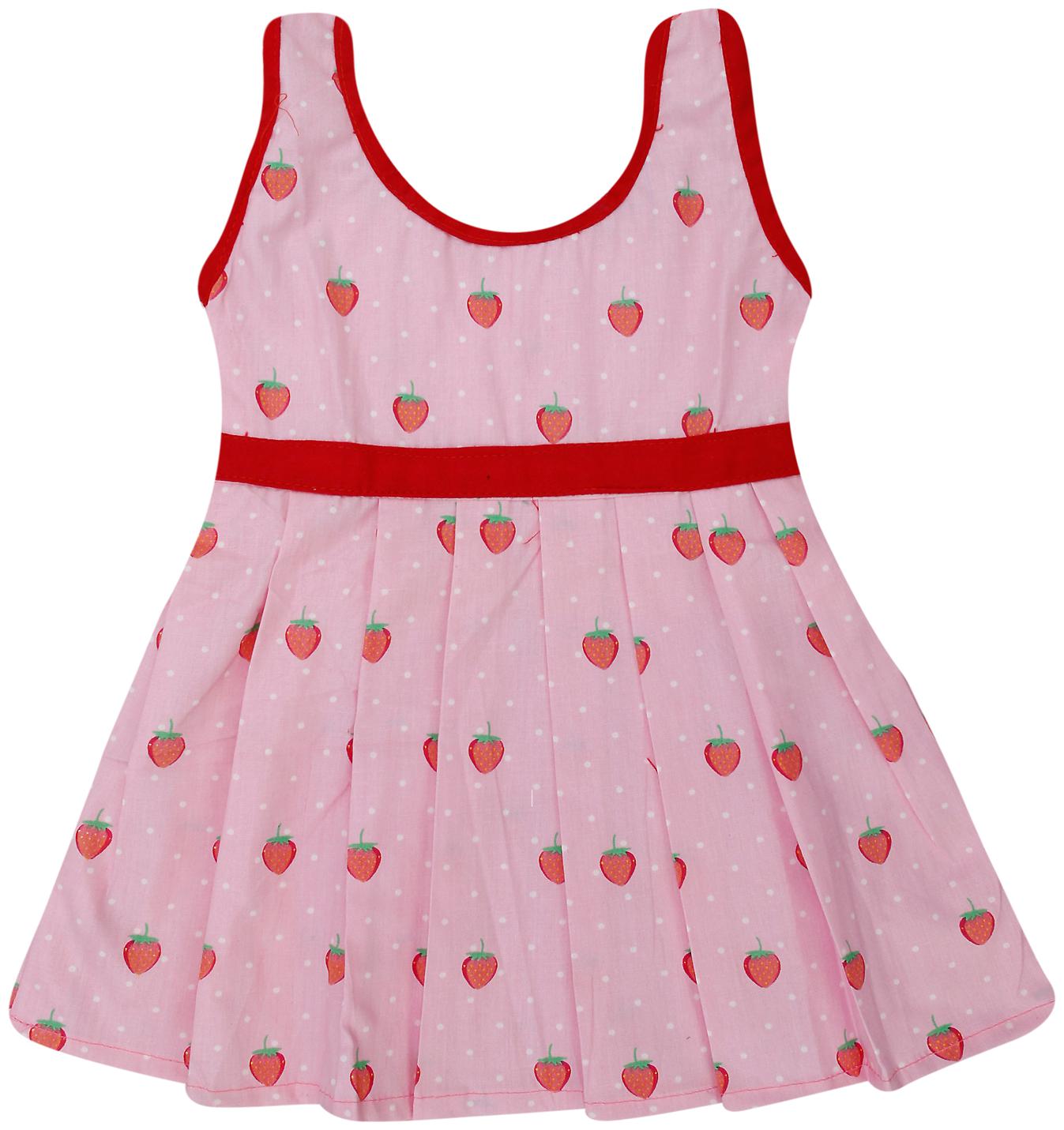 

The Creators Baby girl Cotton Printed Princess frock - Pink