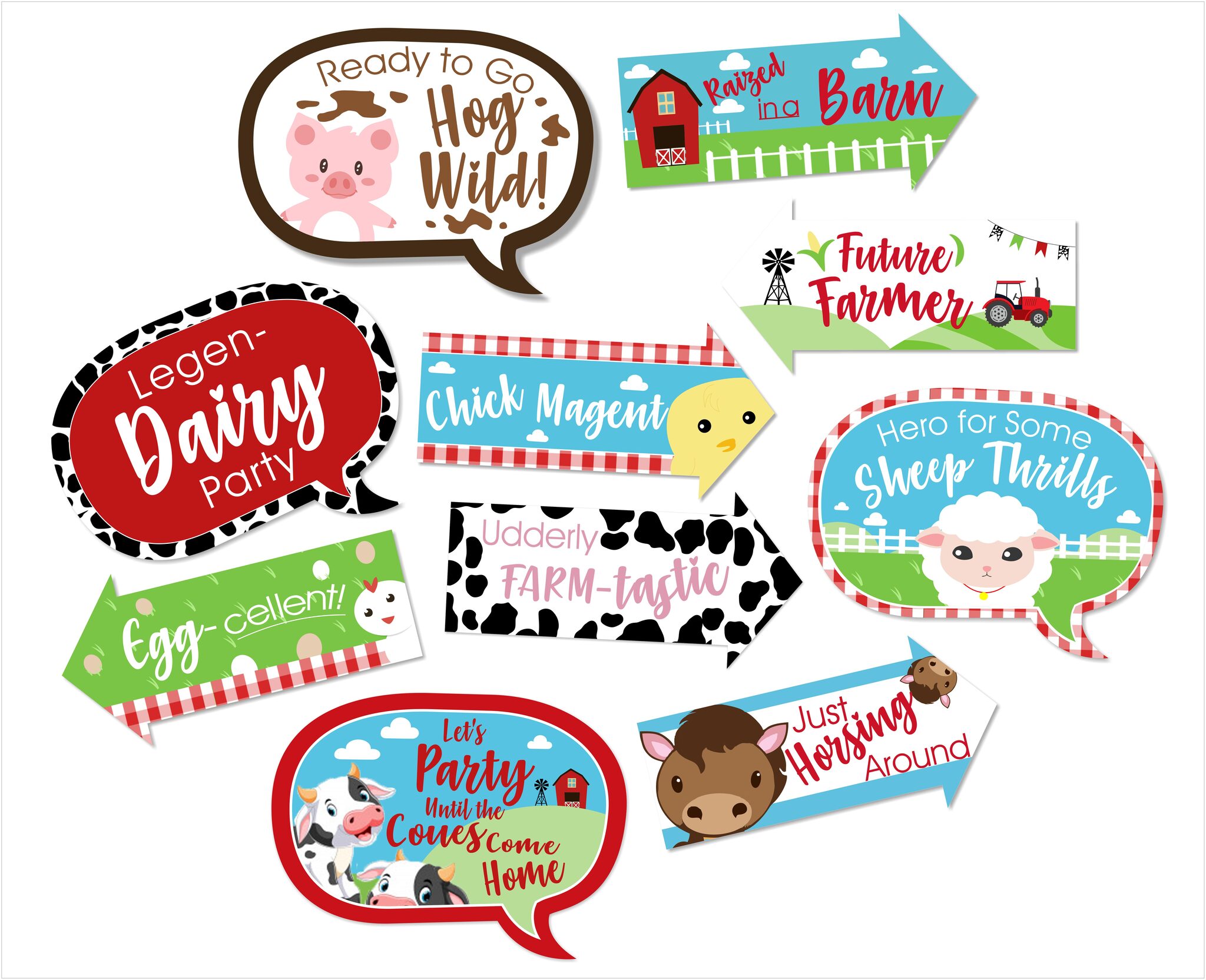 

Theme My Party photo props for birthday party