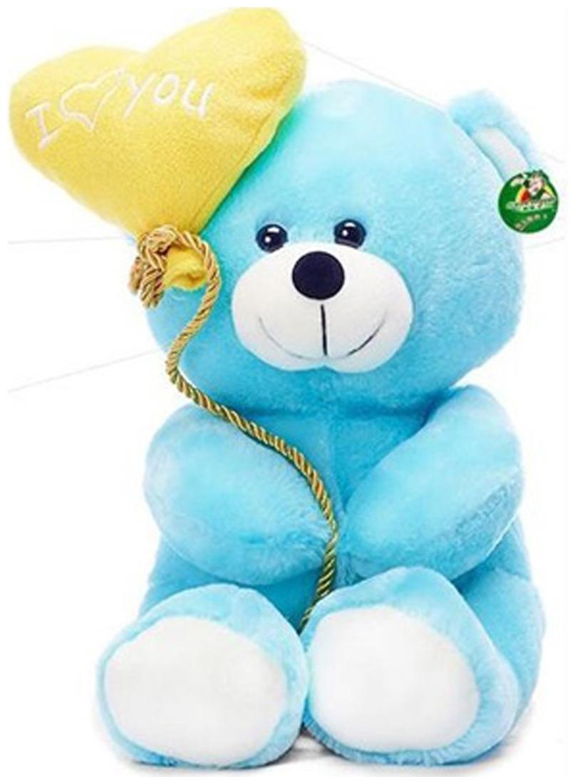 Tickles Blue I Love You Balloon Heart Teddy Stuffed Soft Toy 18 Cm