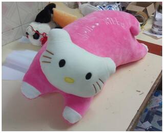 Buy Tickles Stuffed Soft Fluffy Plush Hello Kitty Bolster Pillow