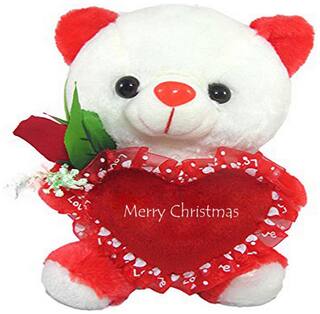 Tickles White Teddy Bear - 25 cm