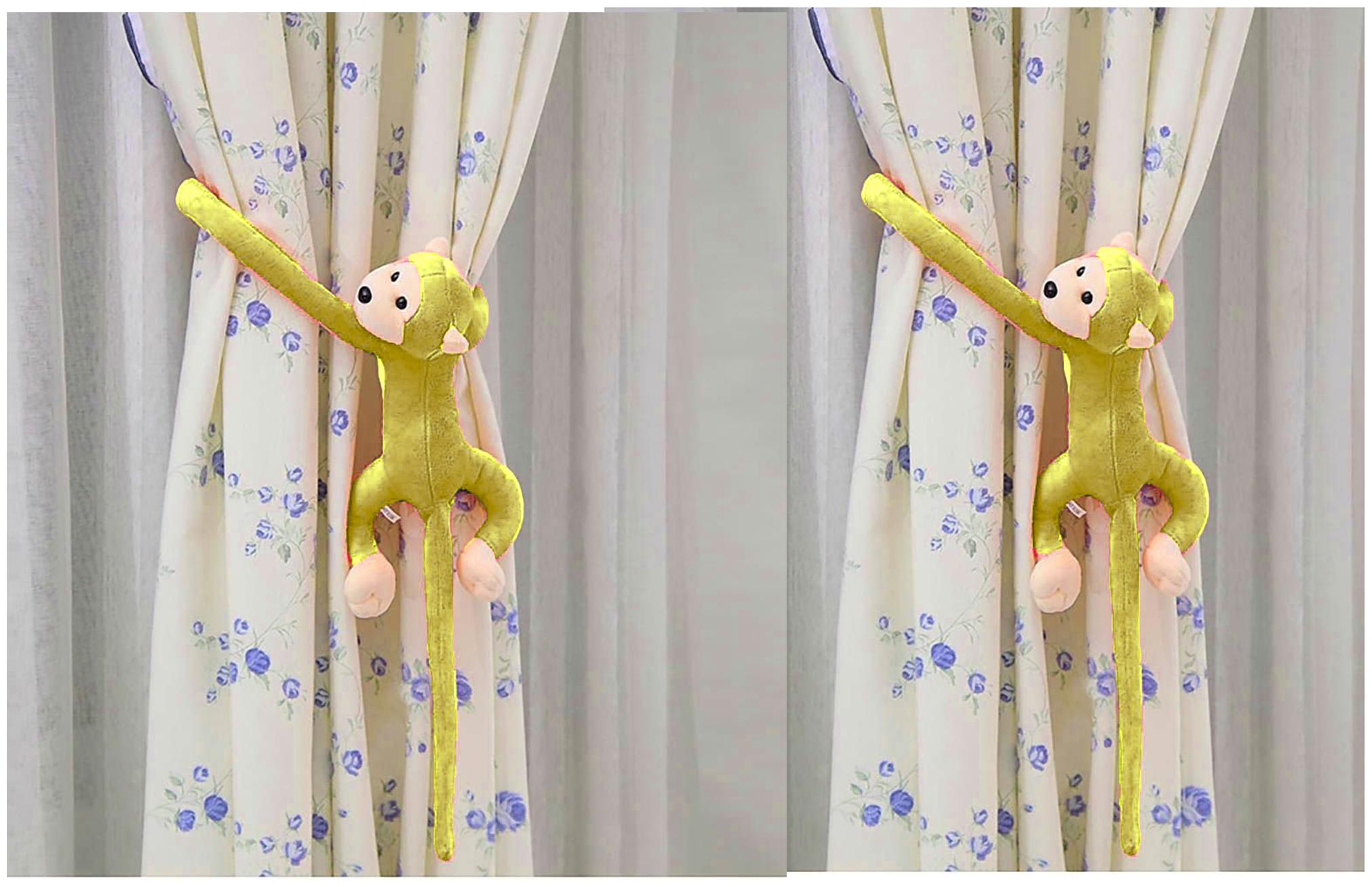 Buy Tickles Yellow Soft Monkey Curtain Hanger Holder Clip Living