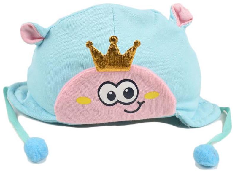 

Tiekart Cute Blue Flannel Winter Warm Woolen Cap With Side Ear Covering for Kids