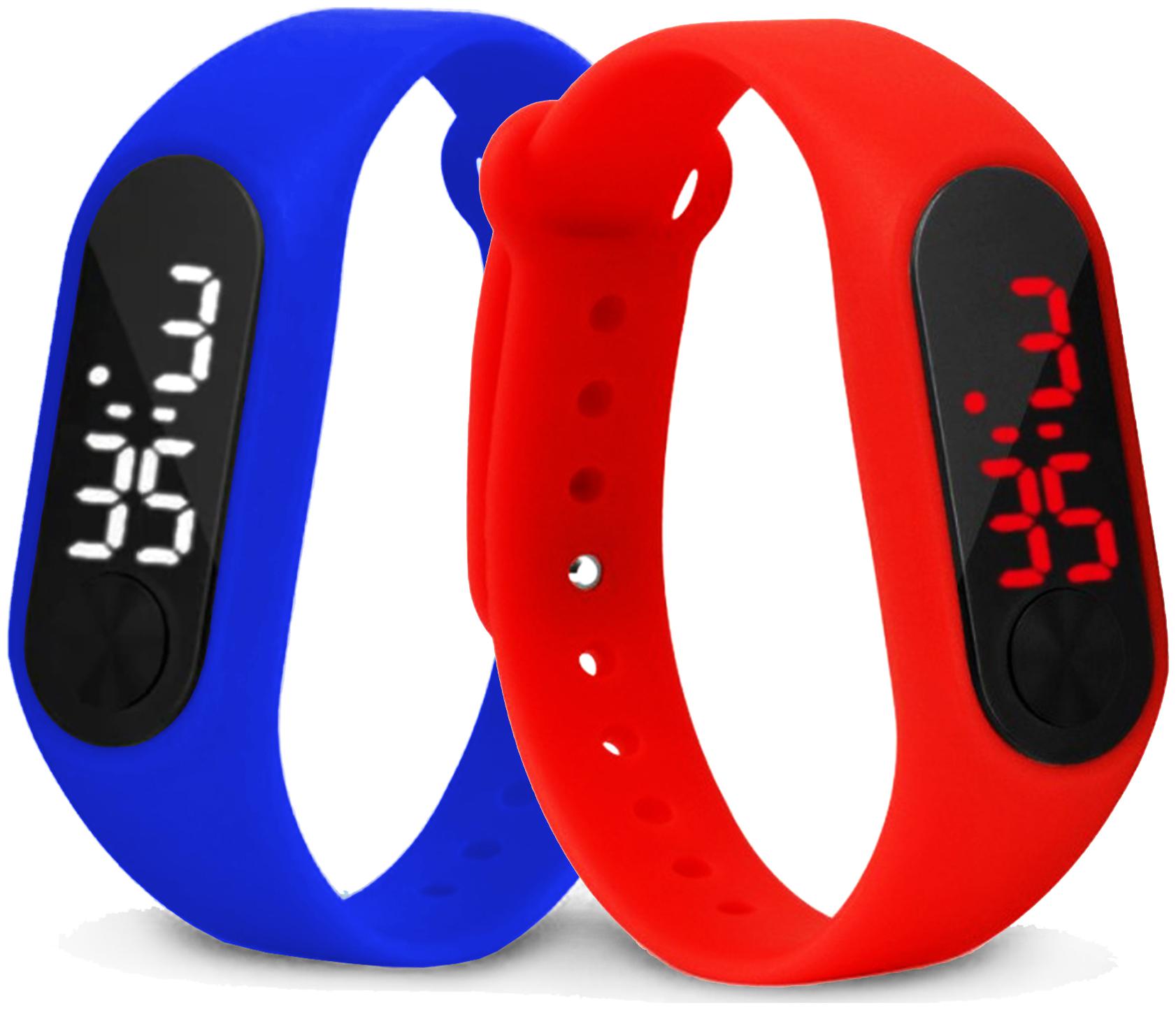 

Time Up Combo of 2 Extremely Thin Waterproof Bullet-Shape Design Digital LED Kids Watches For Boys Girls-OLED-NAVY-CMB-7