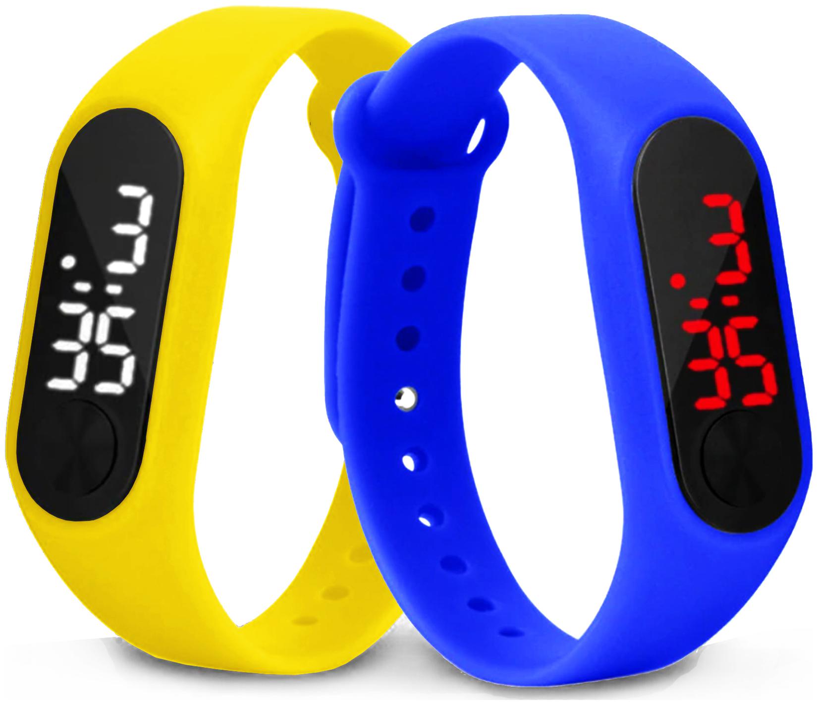 

Time Up Combo of 2 Extremely Thin Waterproof Bullet-Shape Design Digital LED Kids Watches For Boys Girls-OLED-YELLOW-CMB-2