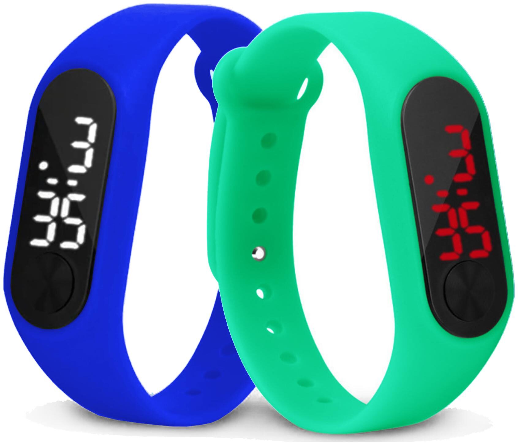 

Time Up Combo of 2 Extremely Thin Waterproof Bullet-Shape Design Digital LED Kids Watches For Boys Girls-OLED-NAVY-CMB-12