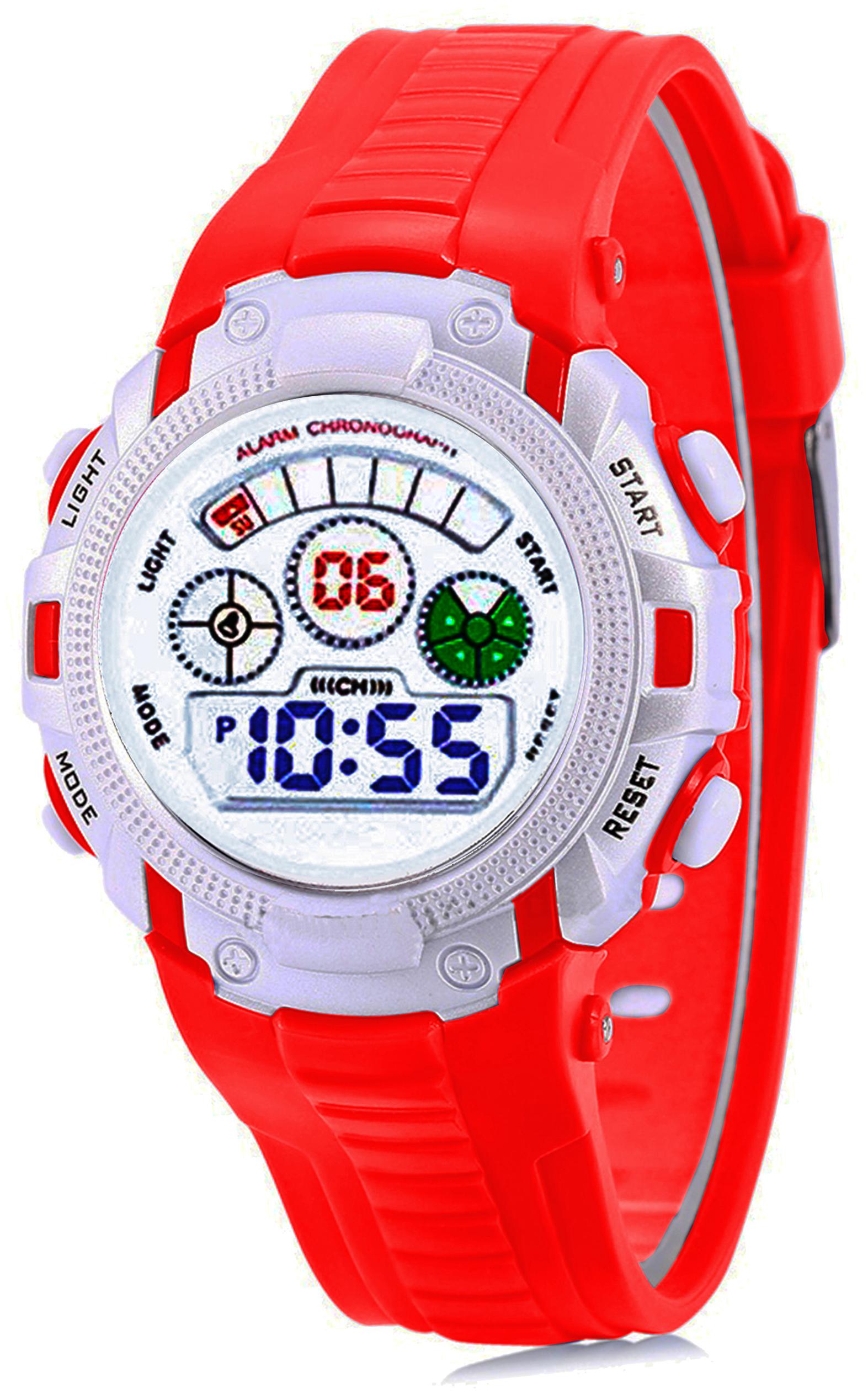 

Time Up Digital Alarm Function WaterProof BackLight Watch for Boys Girls