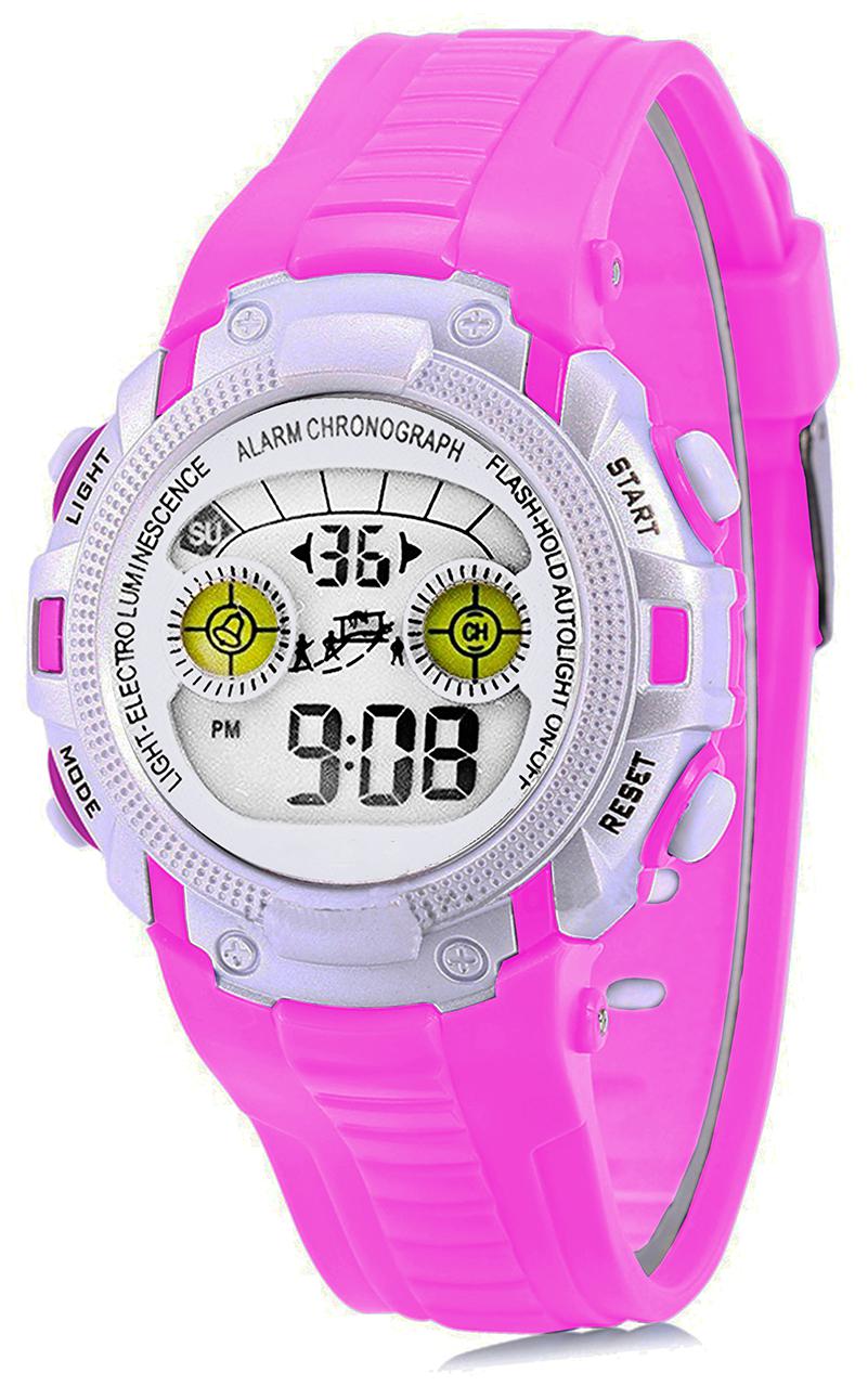 

Time Up Digital Alarm Function WaterProof BackLight Watch for Boys Girls