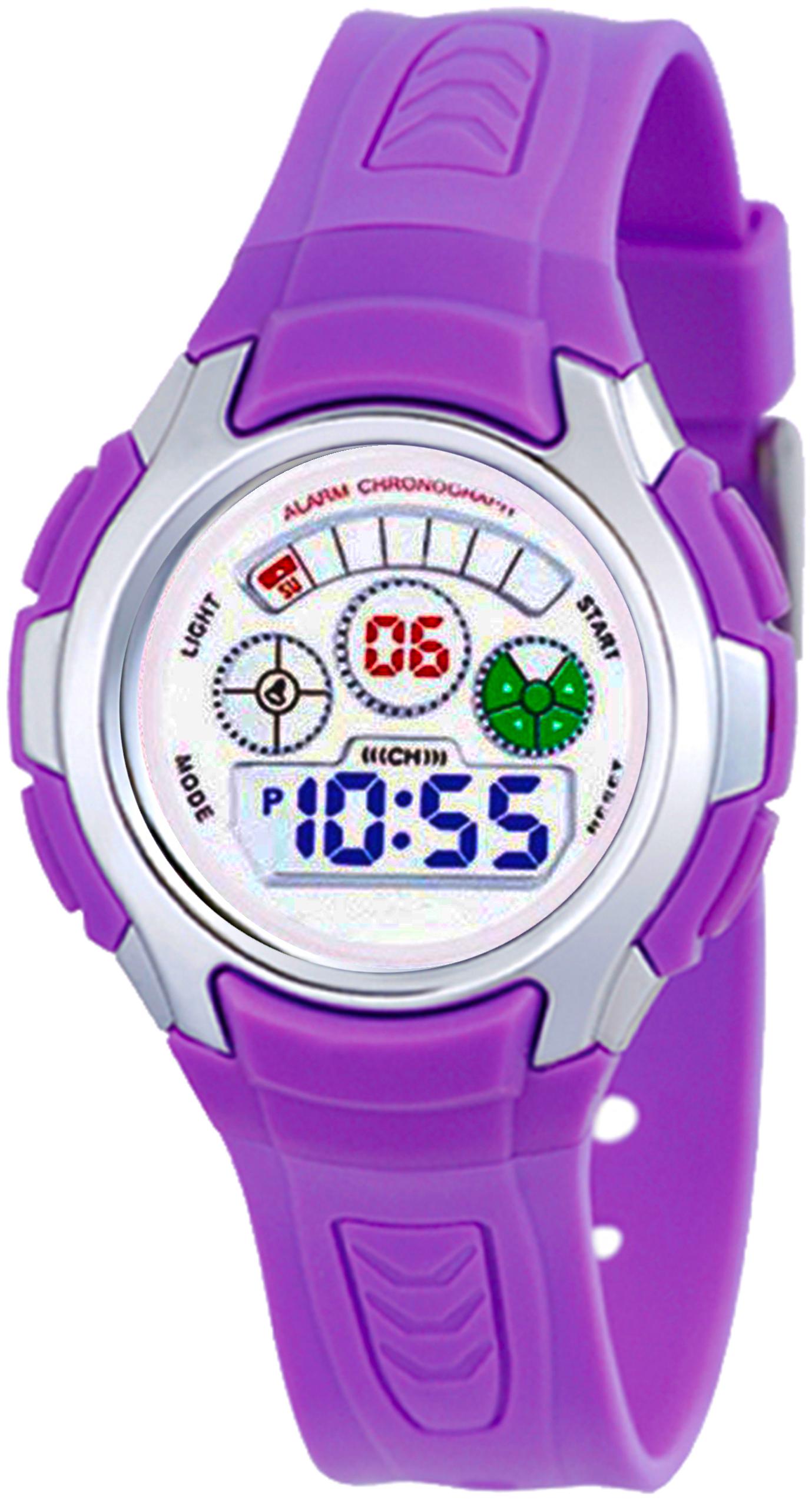 

Time Up Digital Alarm Function WaterProof BackLight Watch for Boys Girls