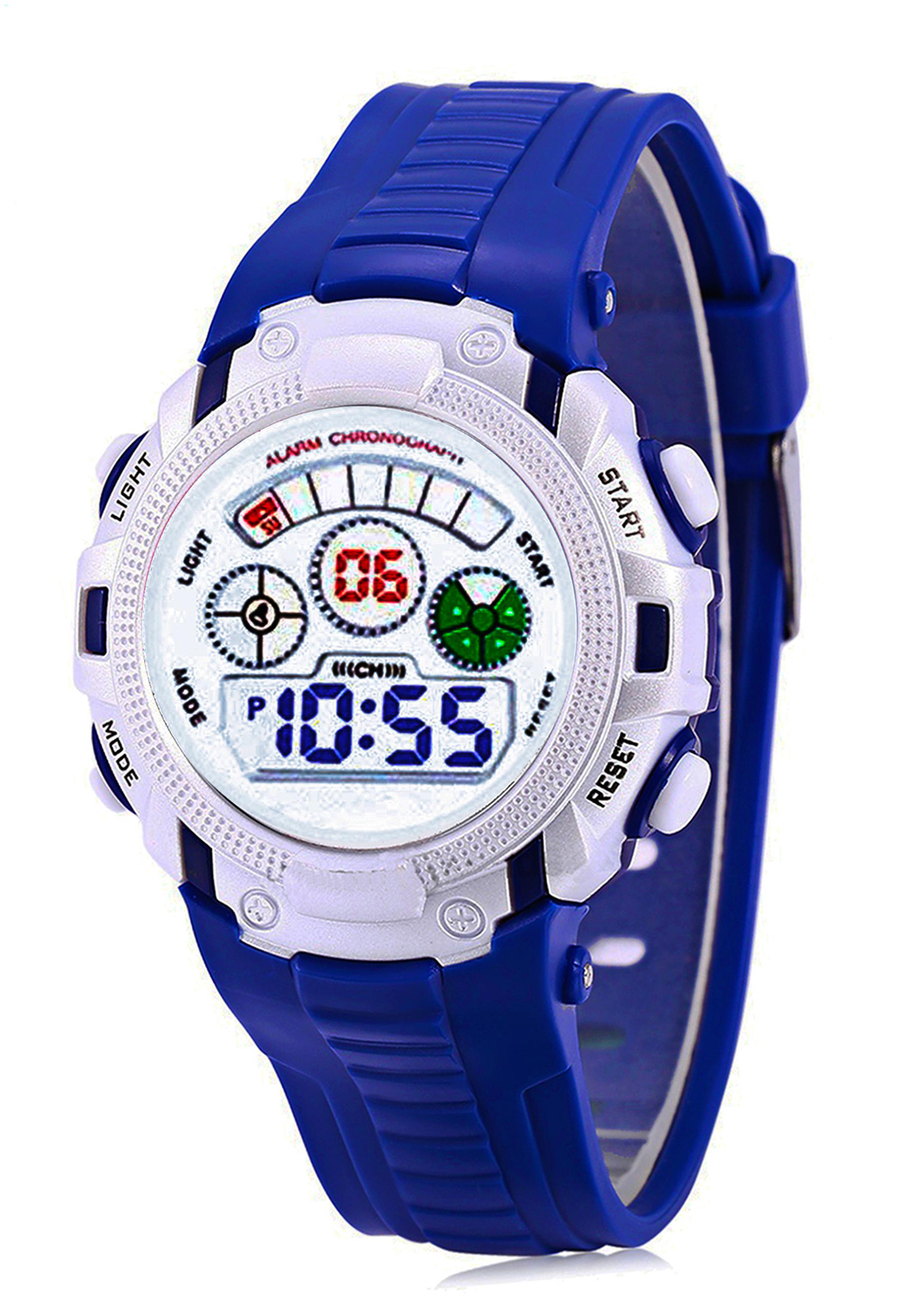 

Time Up Digital Alarm Function WaterProof BackLight Watch for Boys Girls