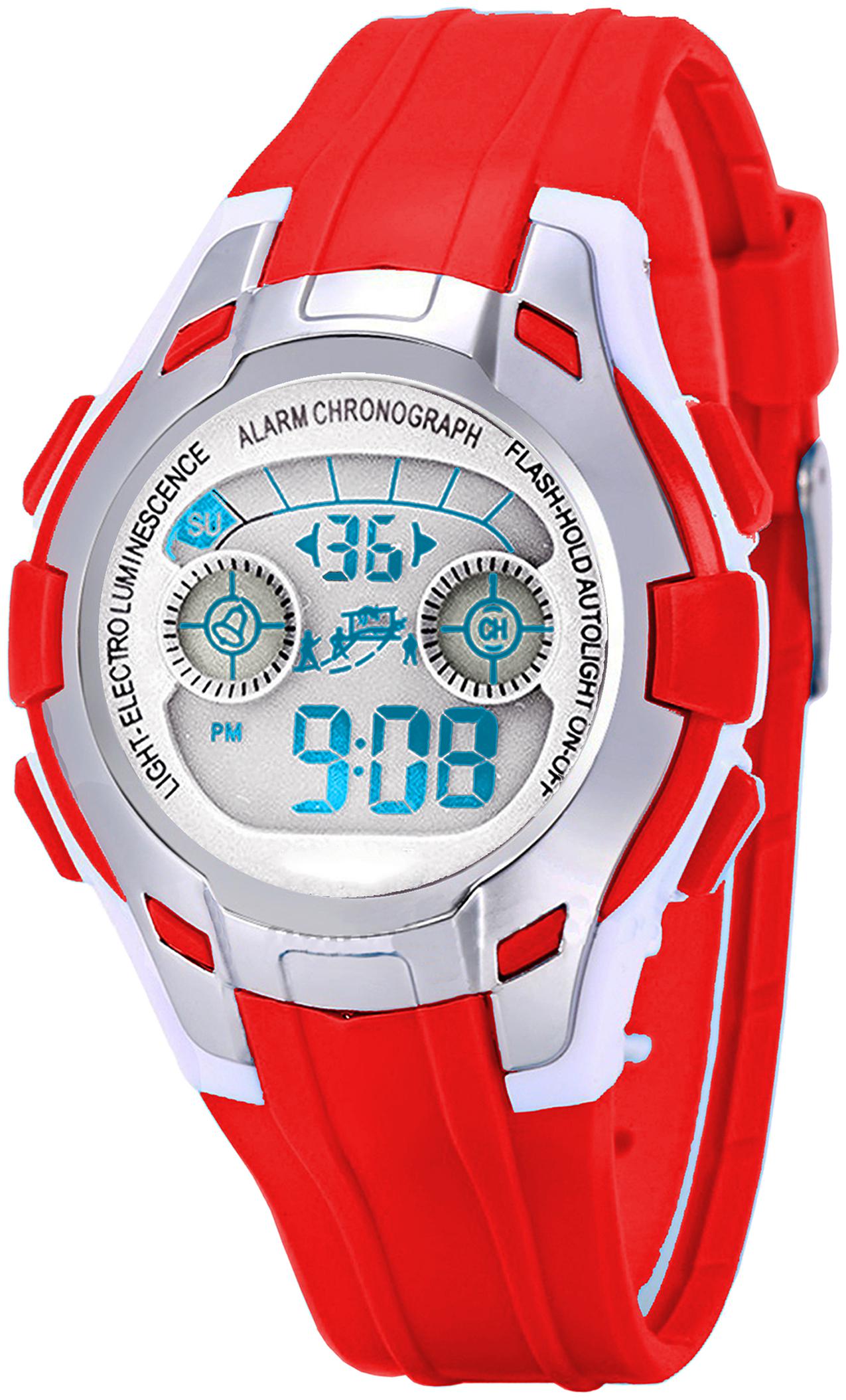 

Time Up Digital Alarm Function WaterProof BackLight Watch for Boys Girls
