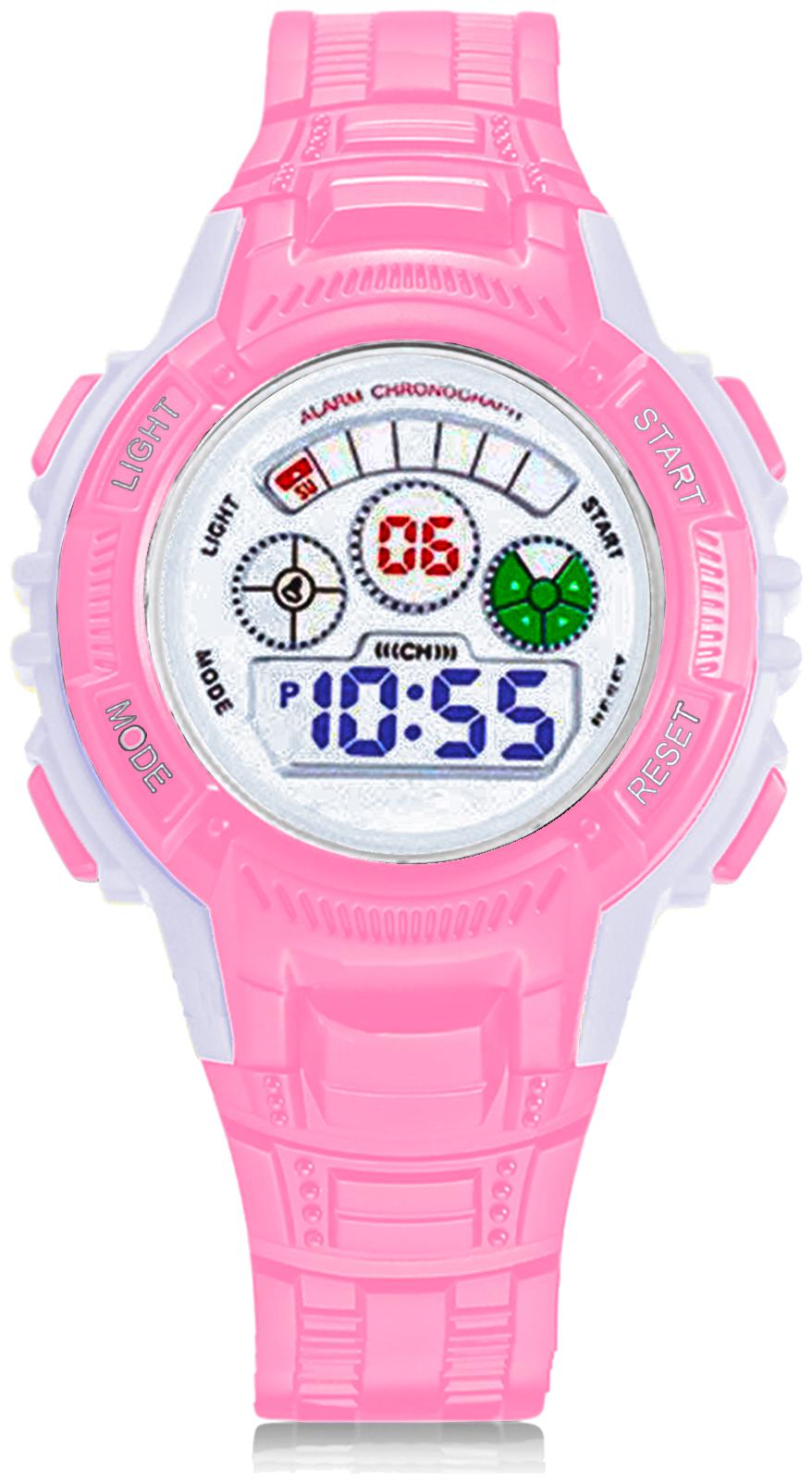 

Time Up Digital Alarm Function WaterProof BackLight Watch for Boys Girls