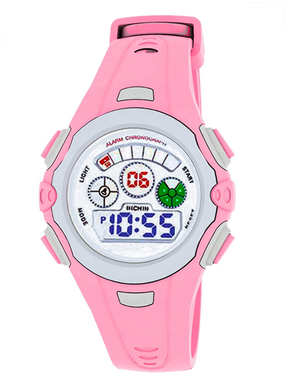 

Time Up Digital Alarm Function WaterProof BackLight Watch for Boys Girls