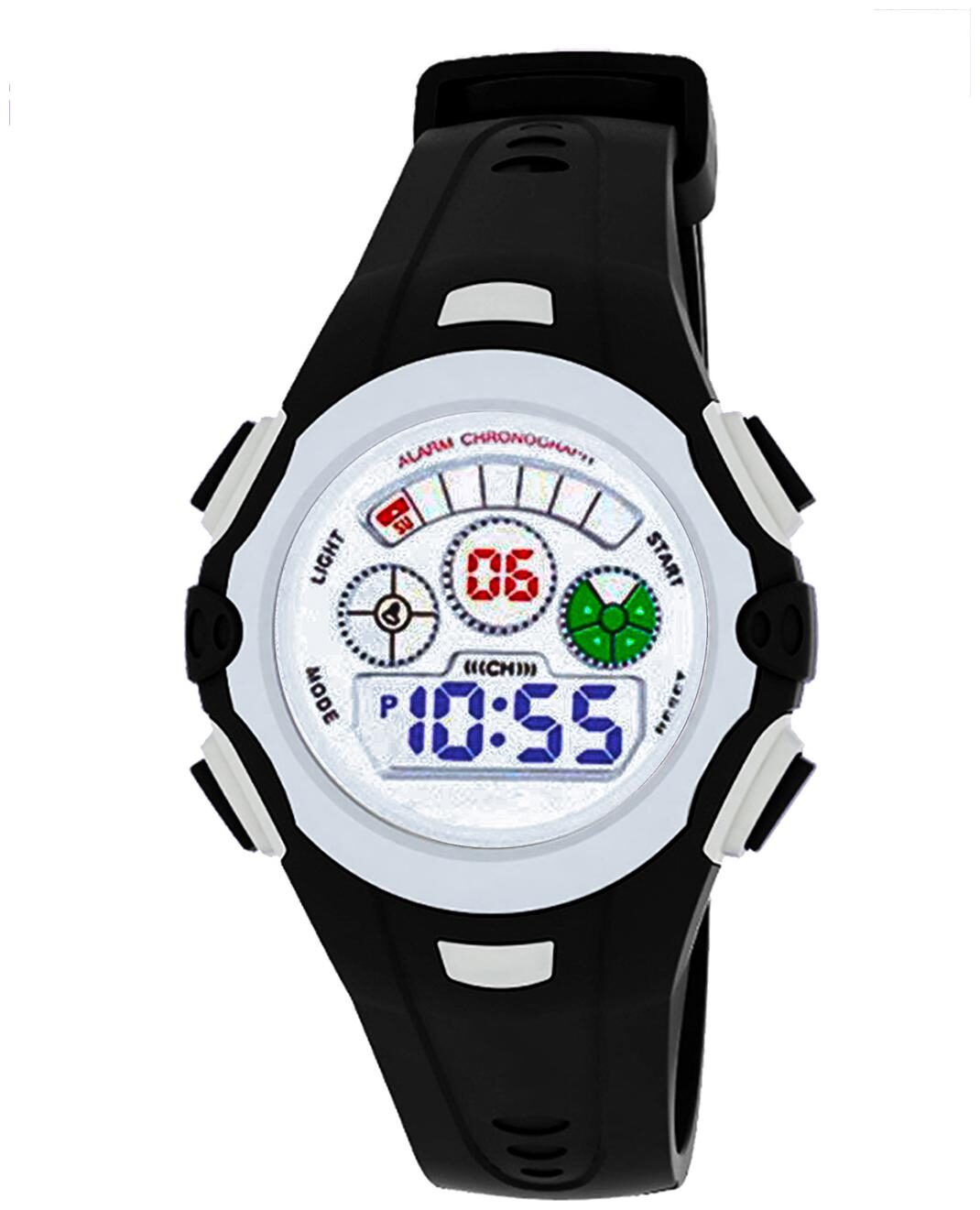 

Time Up Digital Alarm Function WaterProof BackLight Watch for Boys Girls