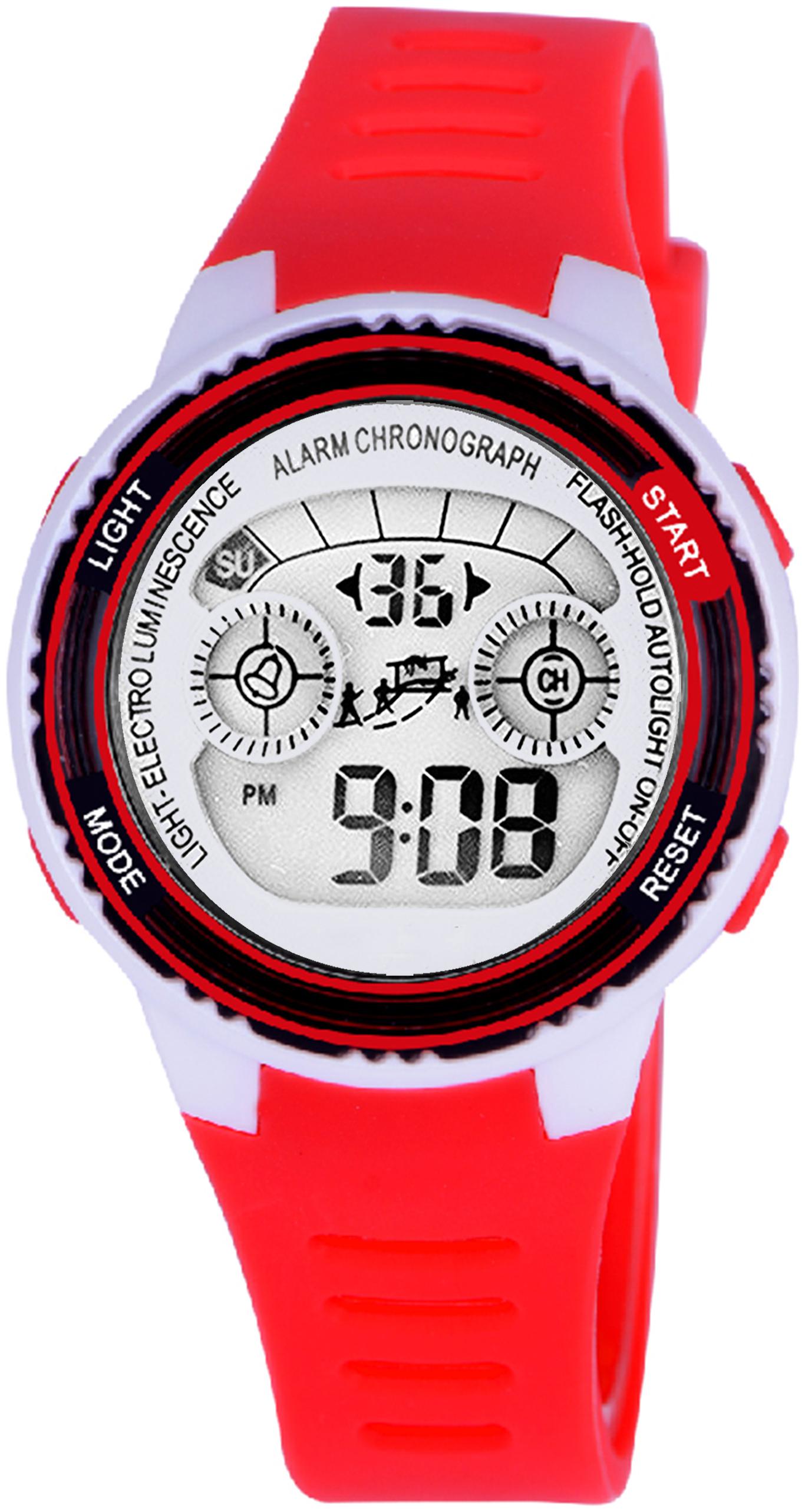 

Time Up Digital Alarm Function WaterProof BackLight Watch for Boys Girls