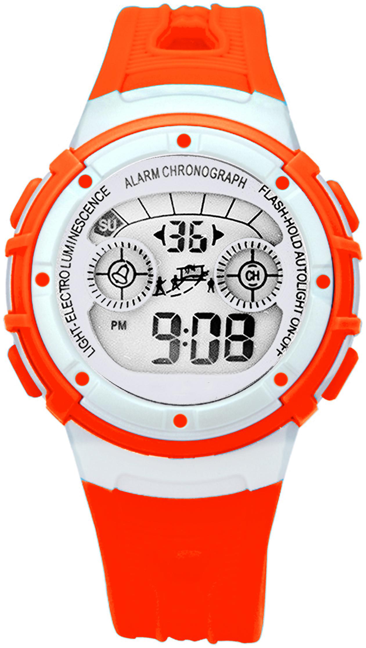 

Time Up Digital Alarm Function WaterProof BackLight Watch for Boys Girls
