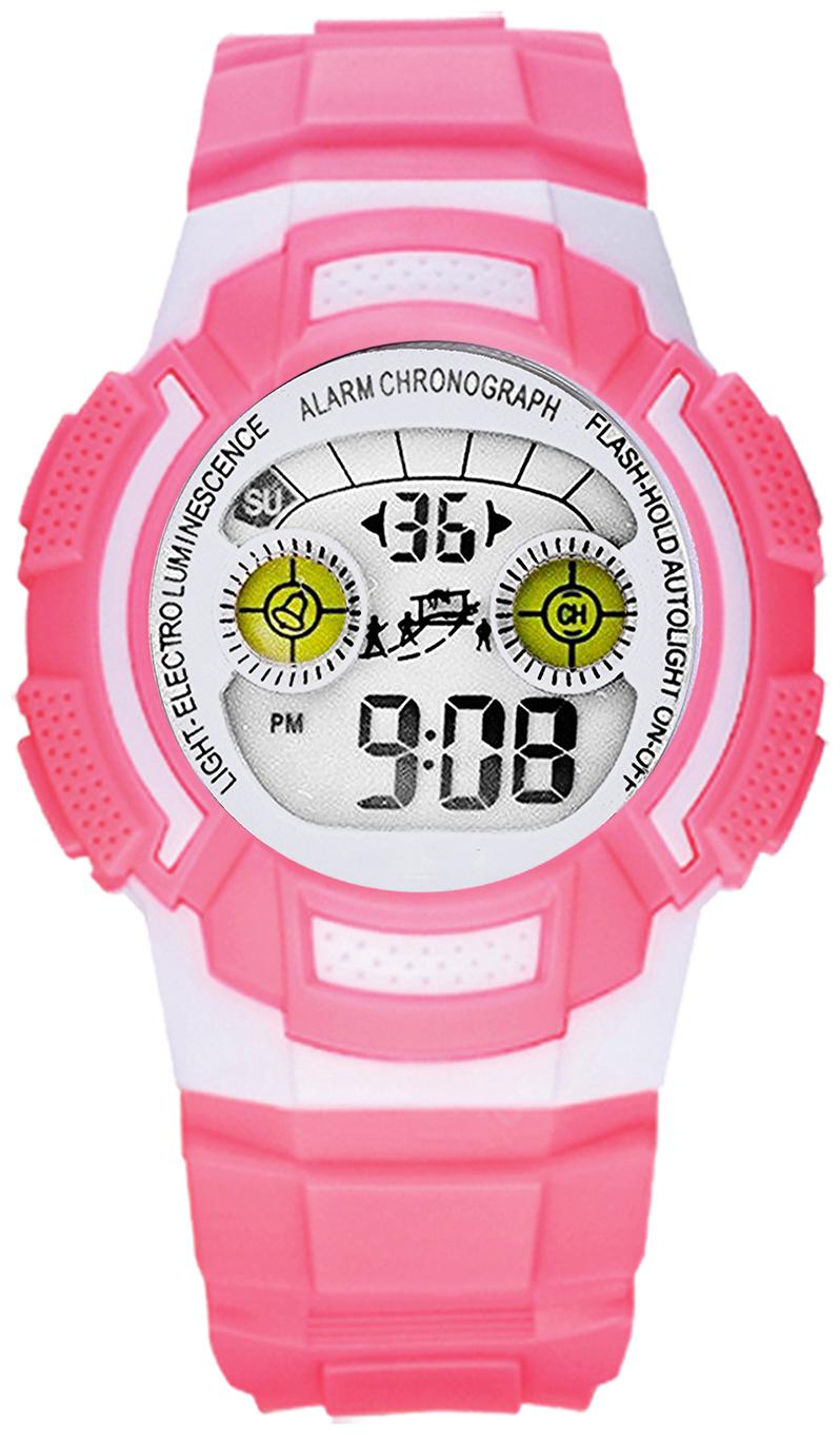 

Time Up Digital Alarm Function WaterProof BackLight Watch for Boys Girls